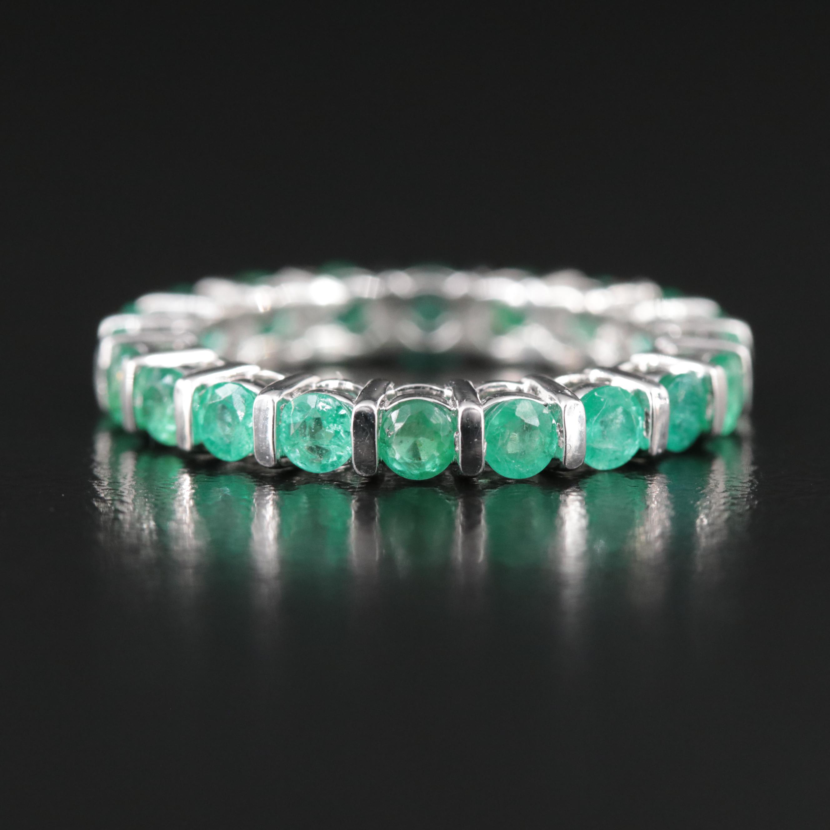 14K 2.72 CTW Emerald Eternity Band