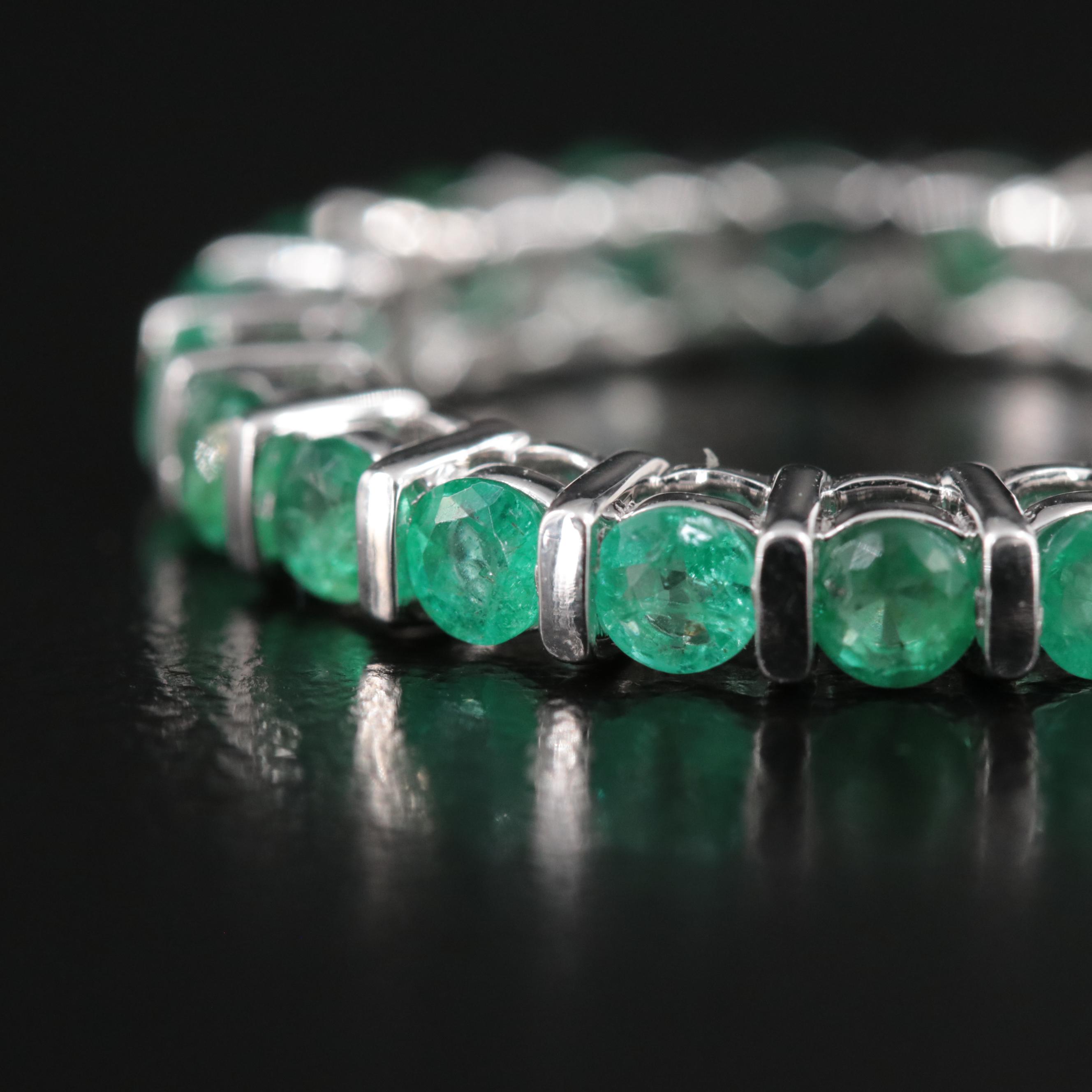 14K 2.72 CTW Emerald Eternity Band