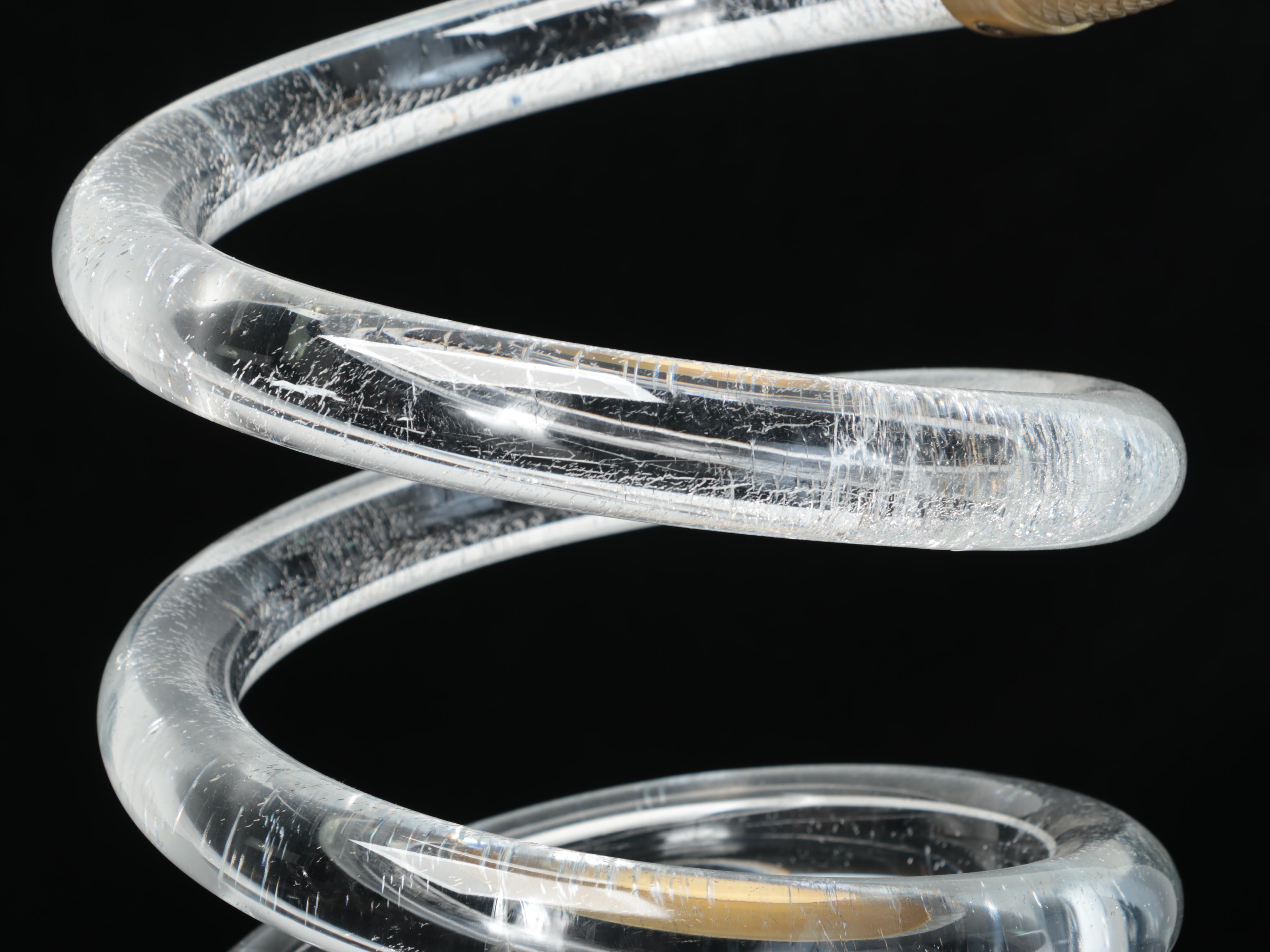 Jonathan Adler Acrylic and Brass Serpent Umbrella Stand EBTH