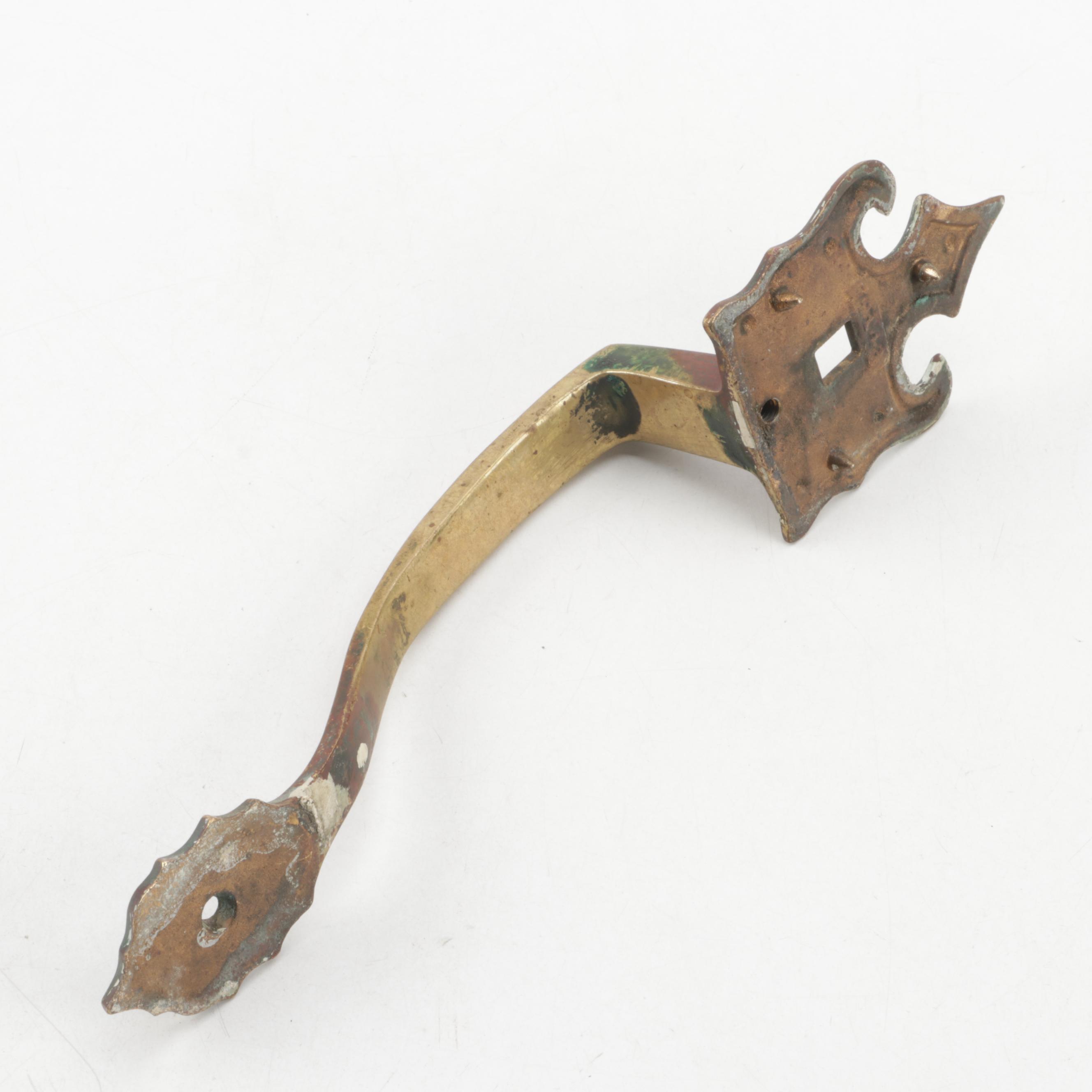 Brass Trolley Clapper Bell with Victorian Door Knockers