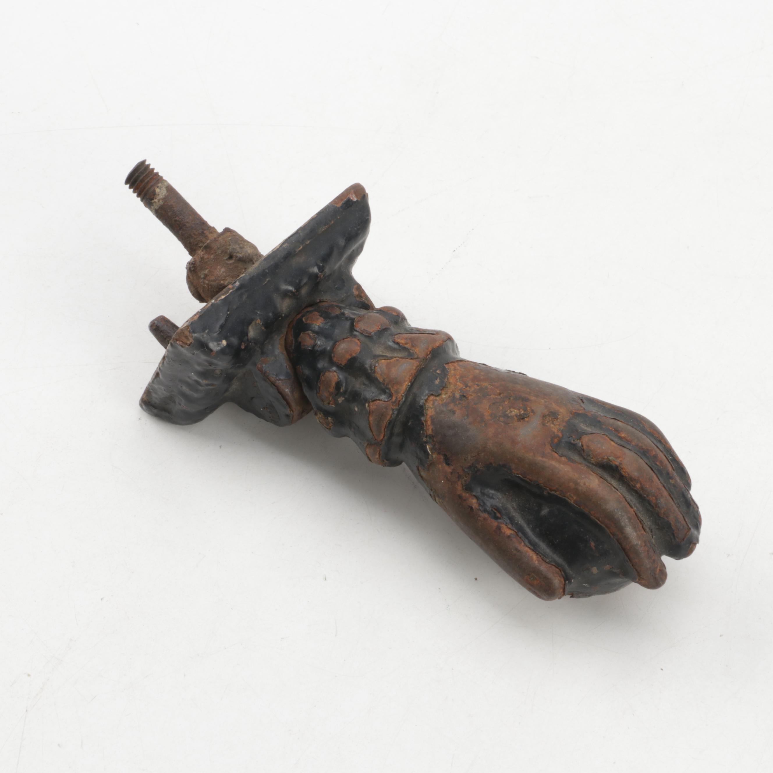 Brass Trolley Clapper Bell with Victorian Door Knockers