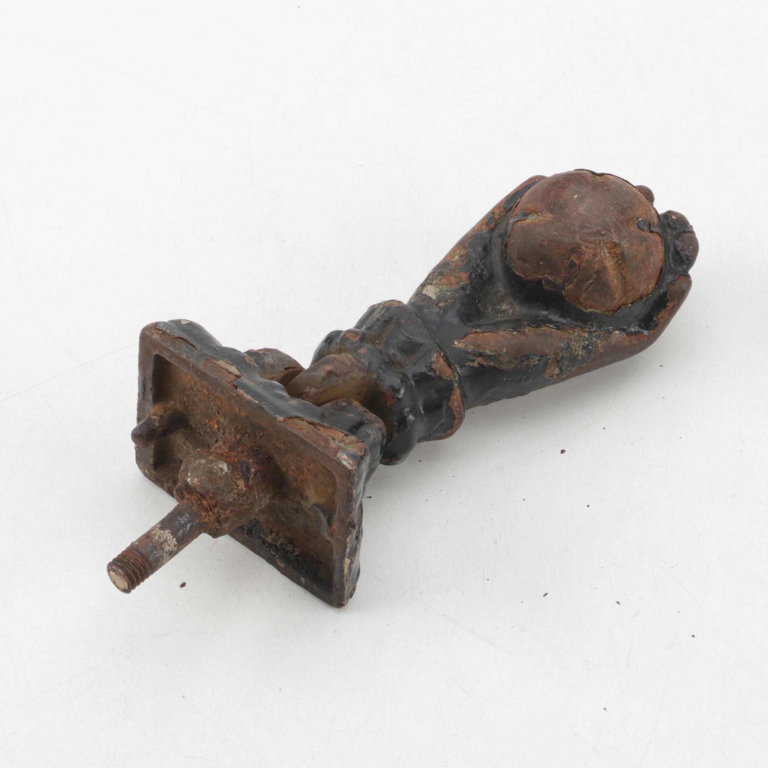 Brass Trolley Clapper Bell with Victorian Door Knockers