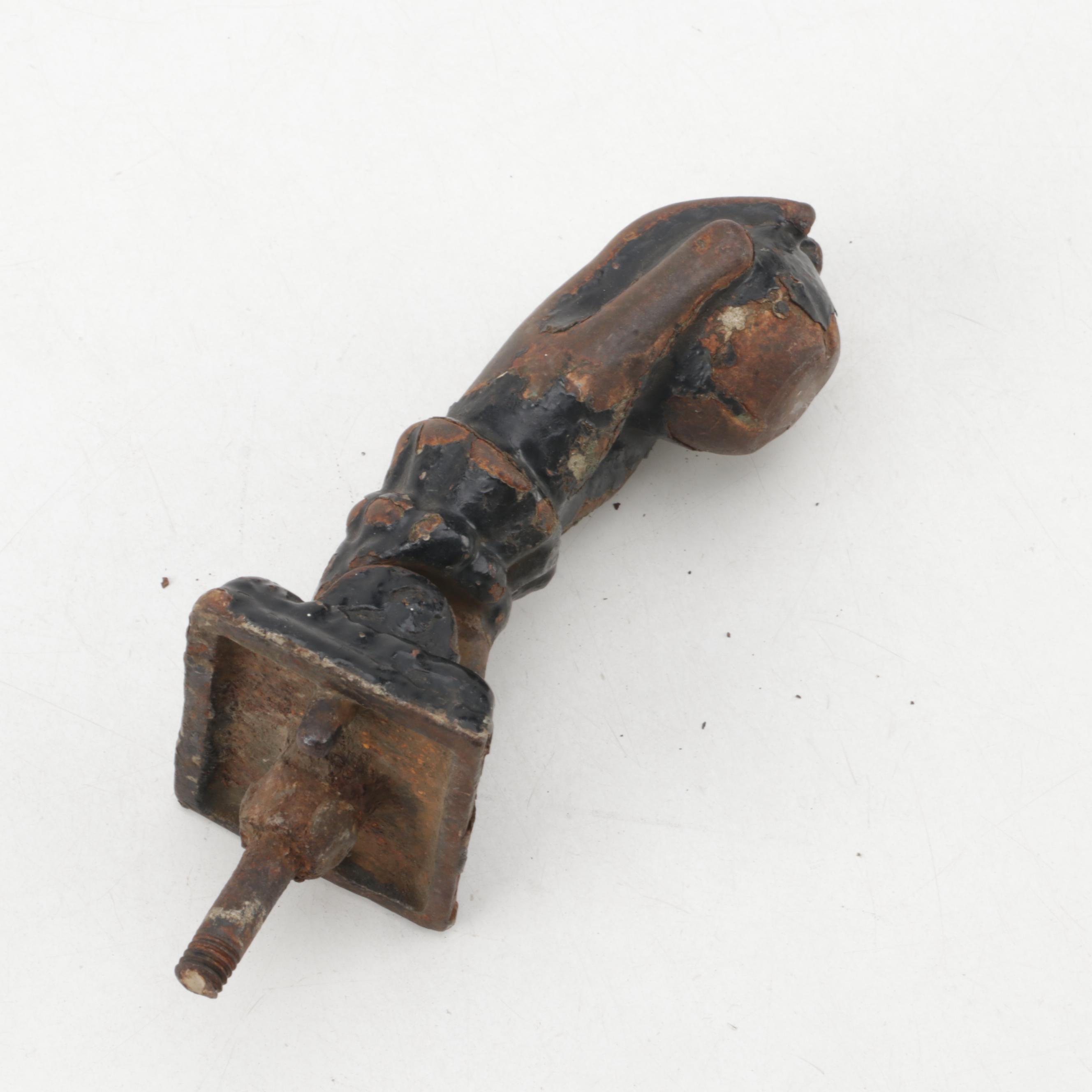 Brass Trolley Clapper Bell with Victorian Door Knockers