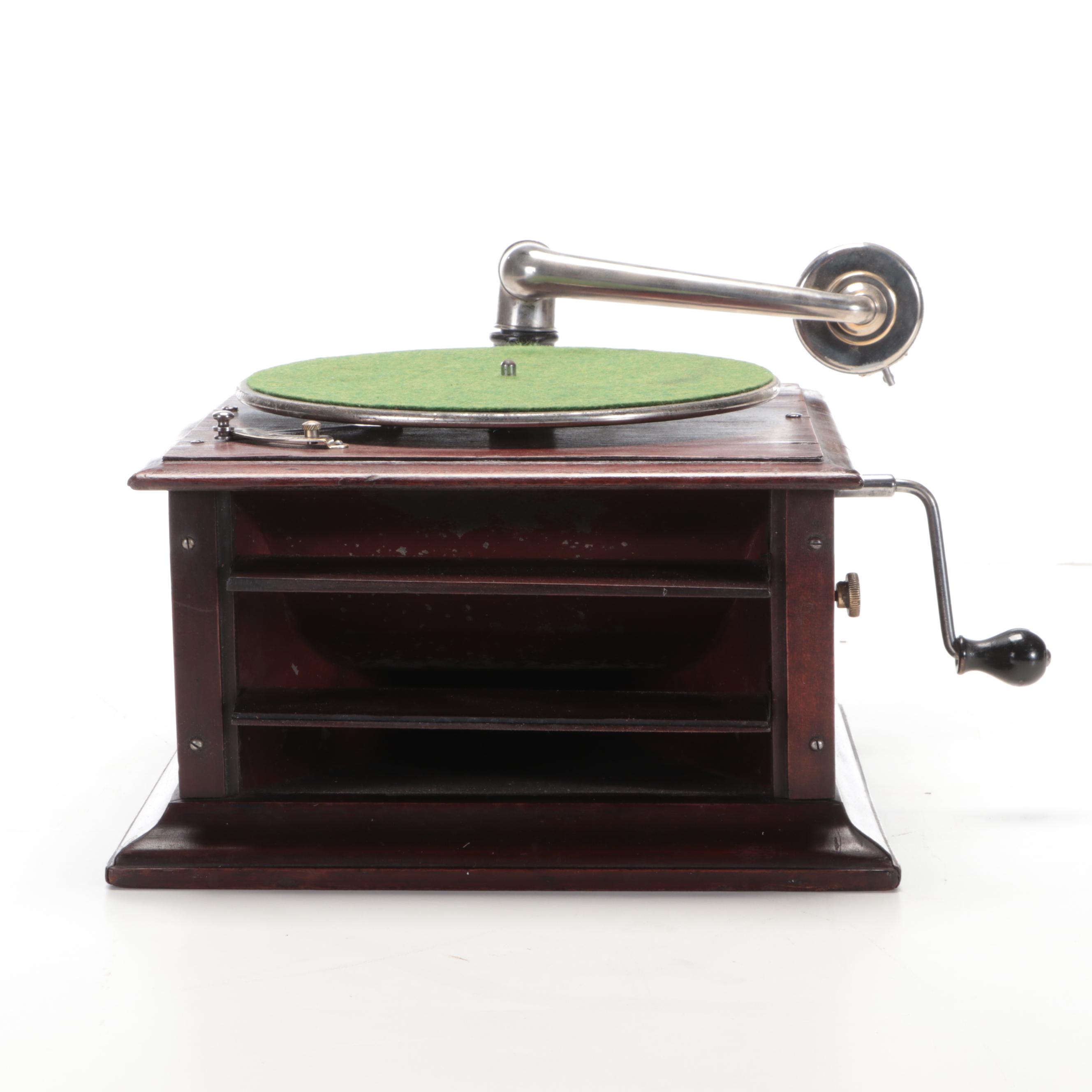 Columbia Grafonola Hand-Crank Record Player, Circa 1920s