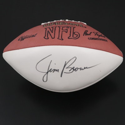 Jim Brown Signed Wilson NFL Football