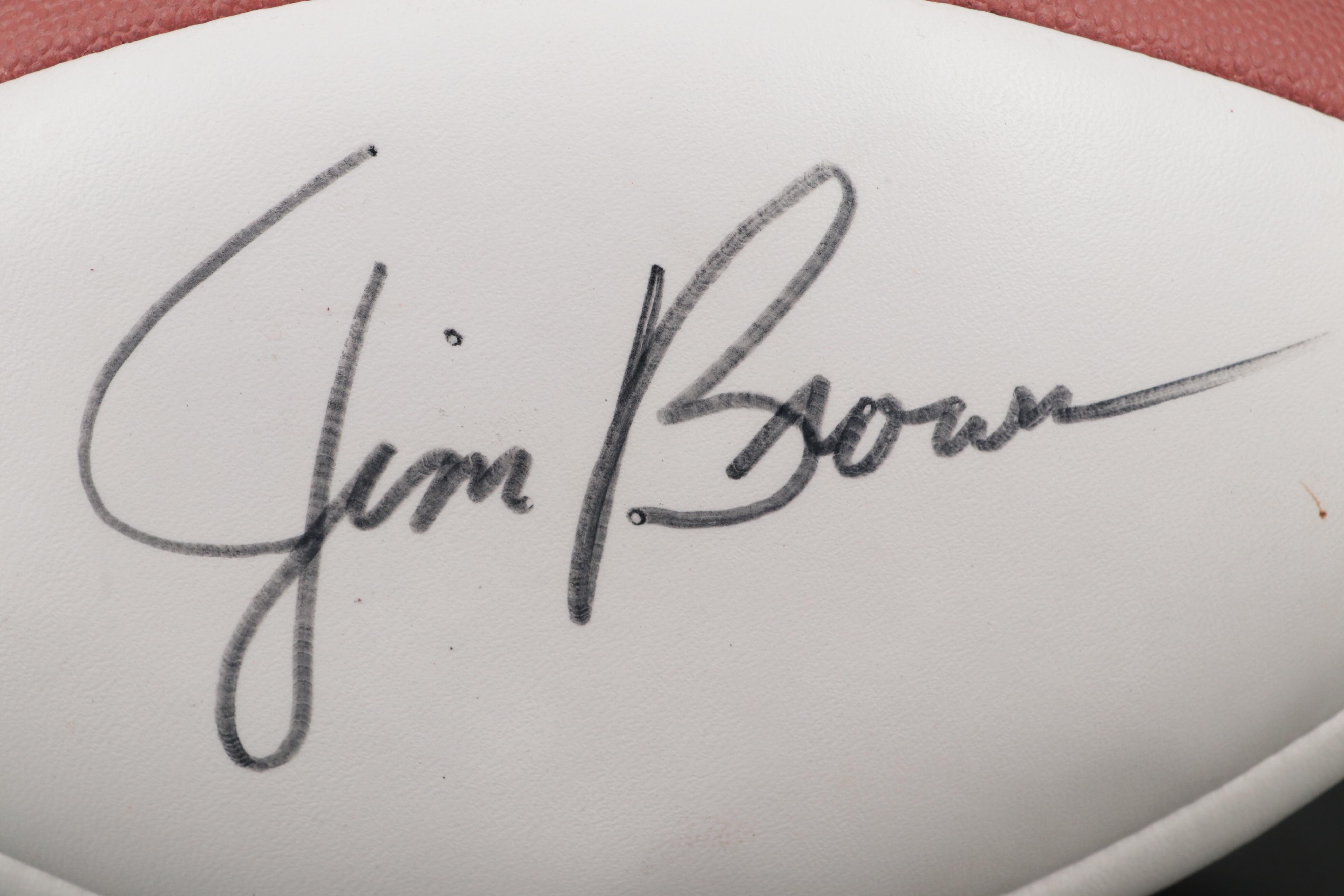 Jim Brown Signed Wilson NFL Football