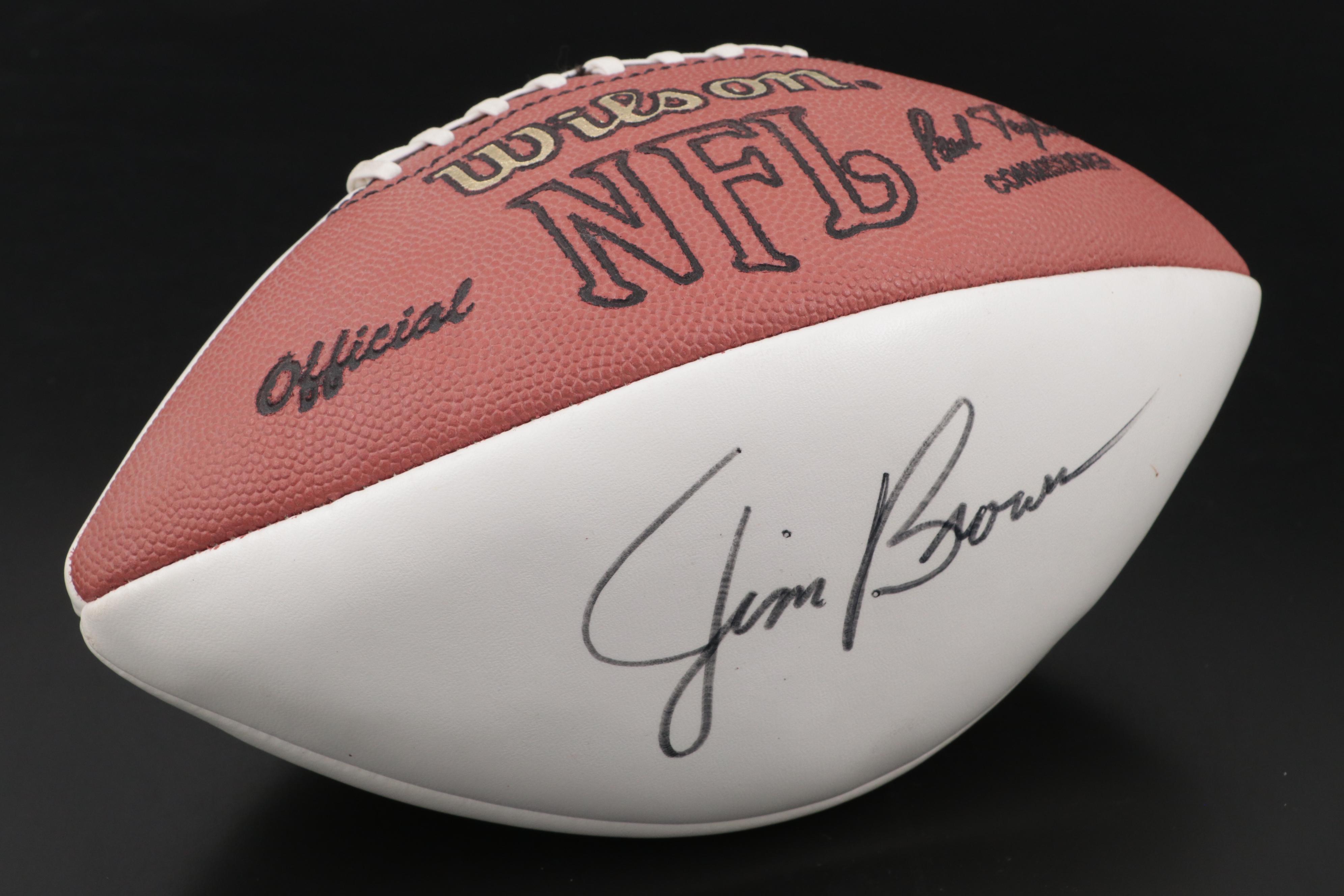 Jim Brown Signed Wilson NFL Football