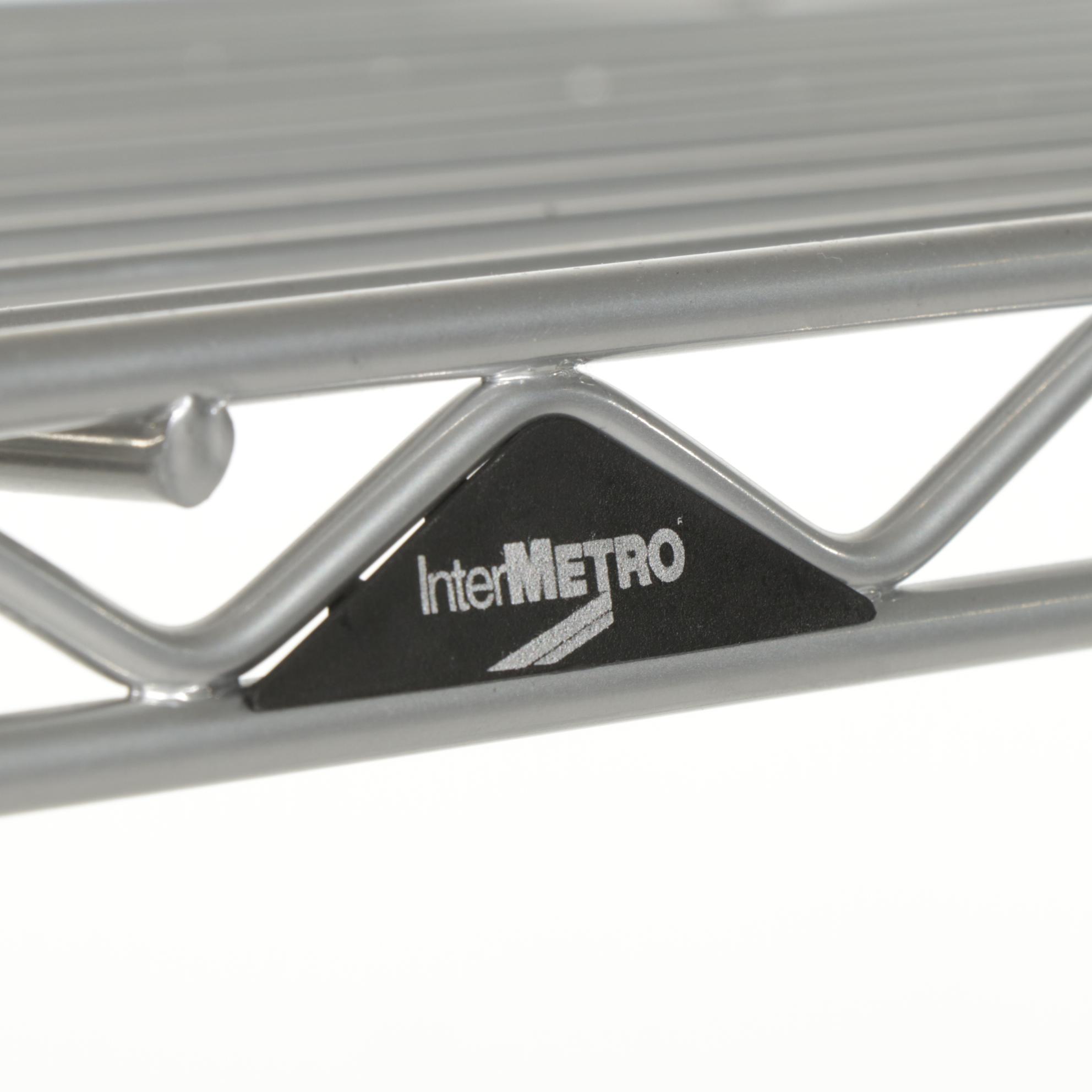 InterMetro Chrome Finish Steel Industrial 36" FourShelf Wire Shelving