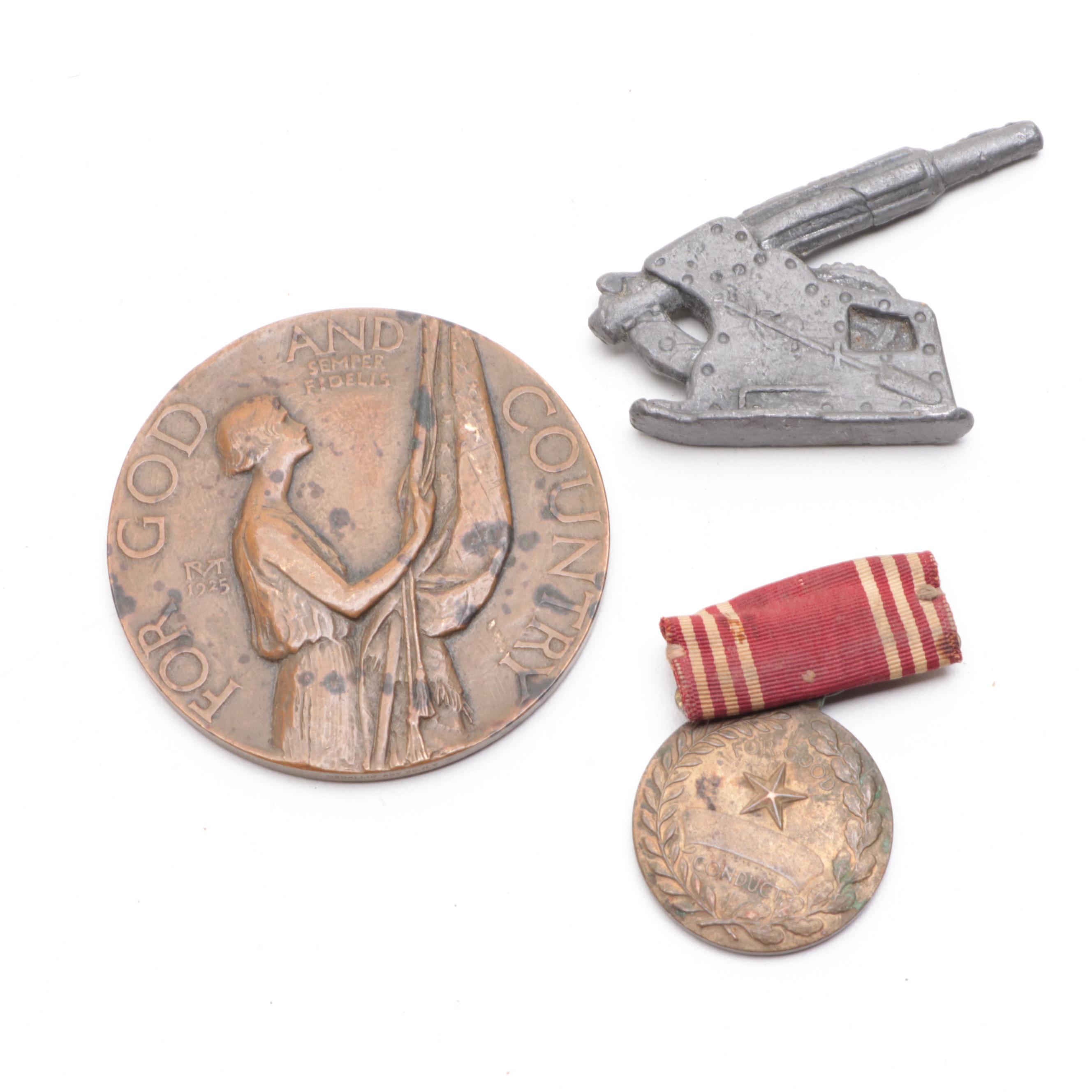 Fantasy Sword Letter Opener, Heraldic Shield Plaque, Medals, and More