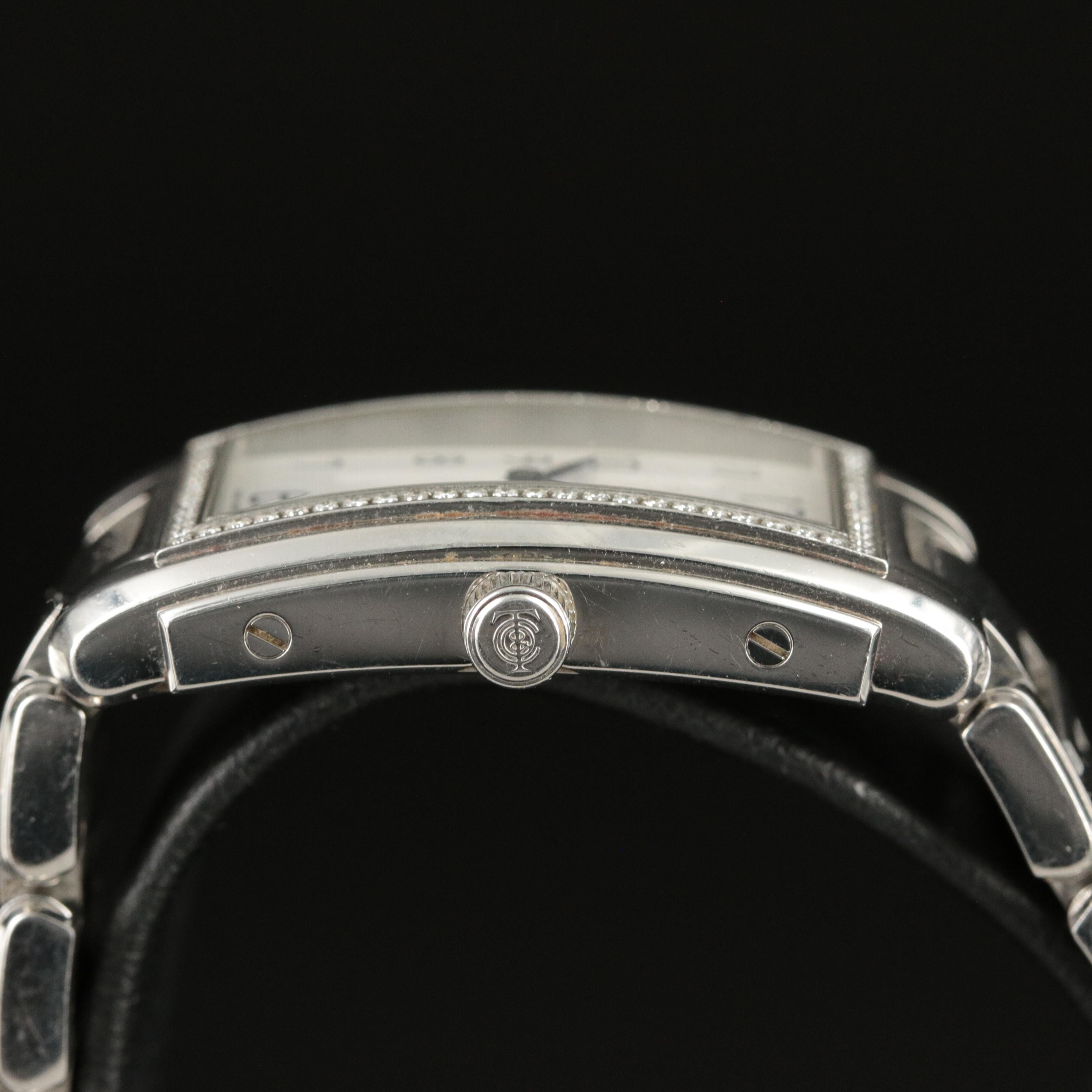 Tiffany & Co. Resonator Diamond Bezel, Tank-Style Quartz Watch