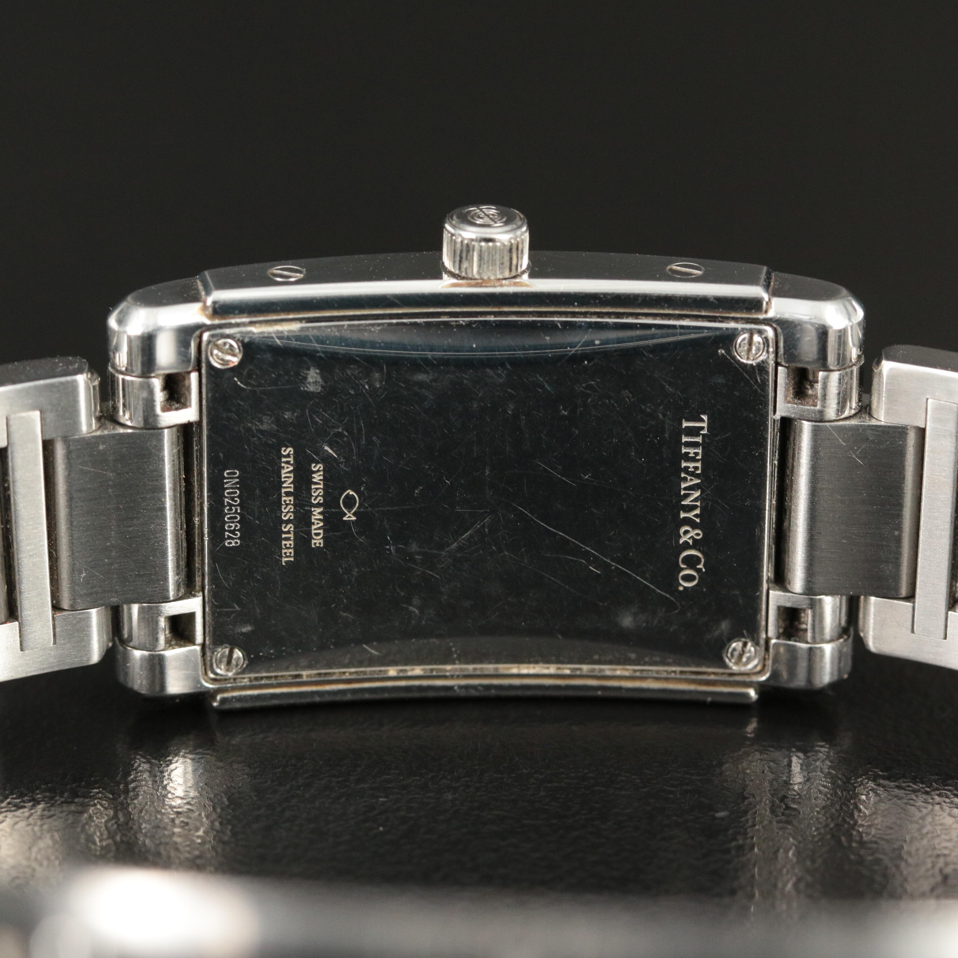 Tiffany & Co. Resonator Diamond Bezel, Tank-Style Quartz Watch