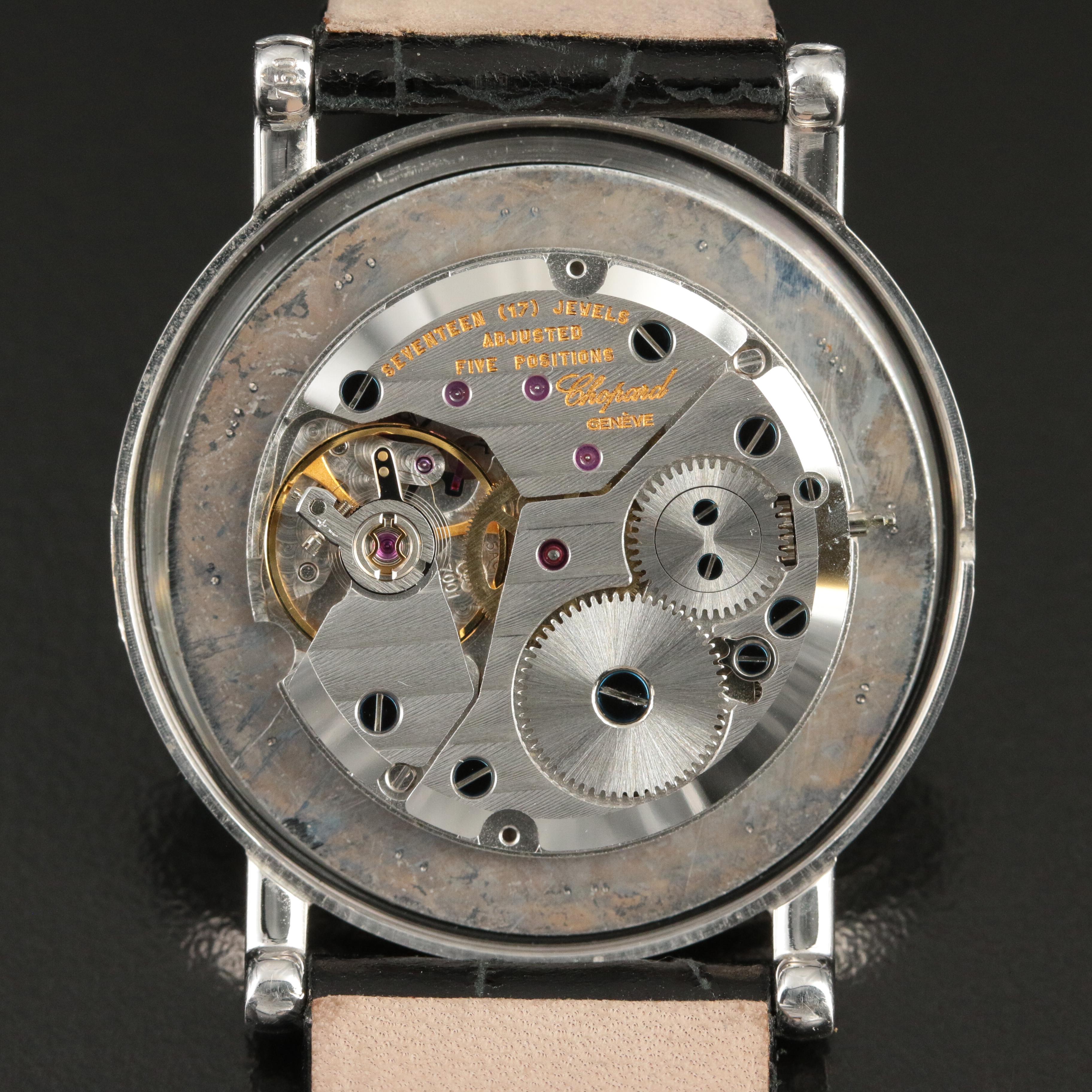 18K Chopard Geneve White Roman Dial Watch