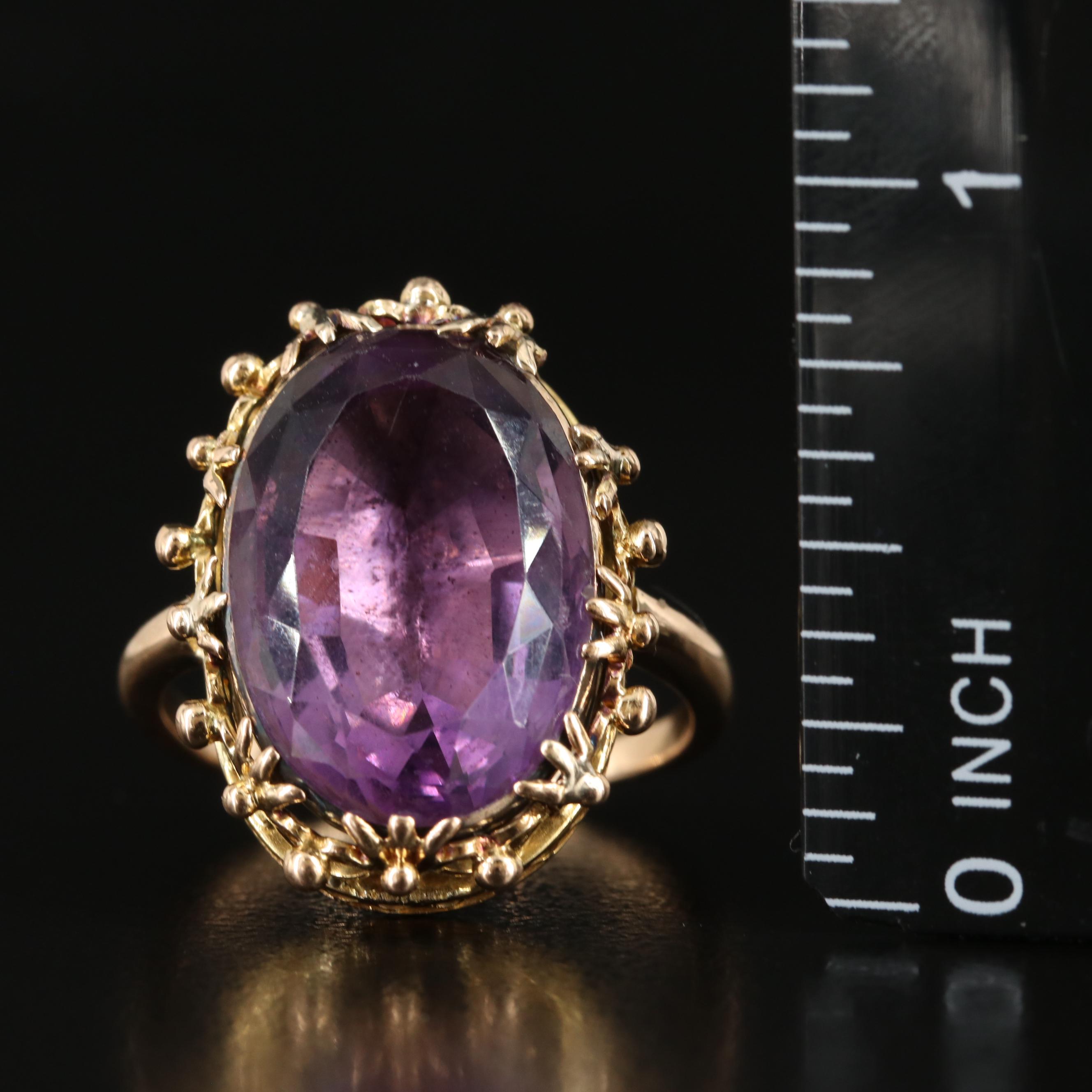 18K 10.92 CT Amethyst Ring