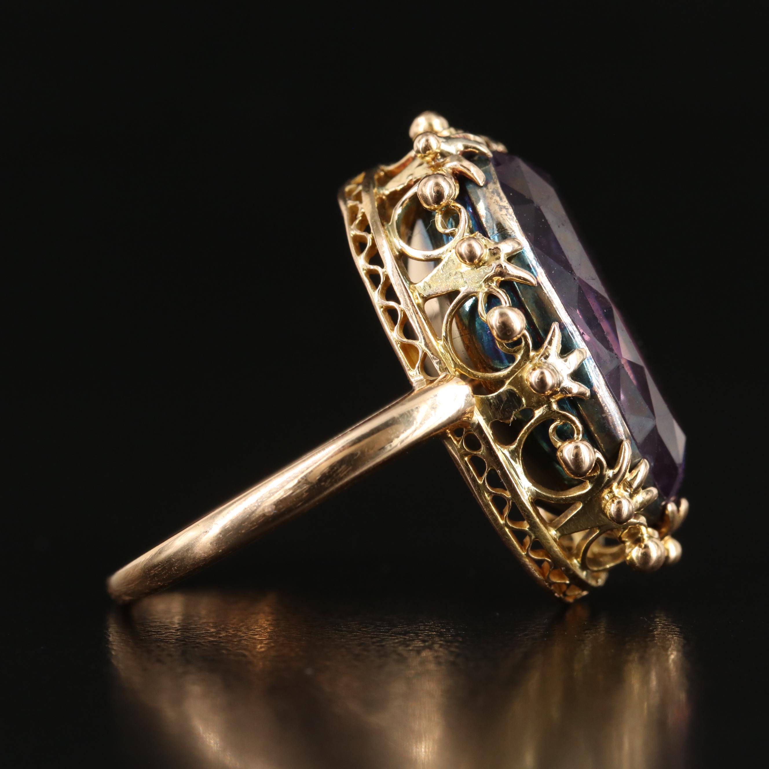 18K 10.92 CT Amethyst Ring