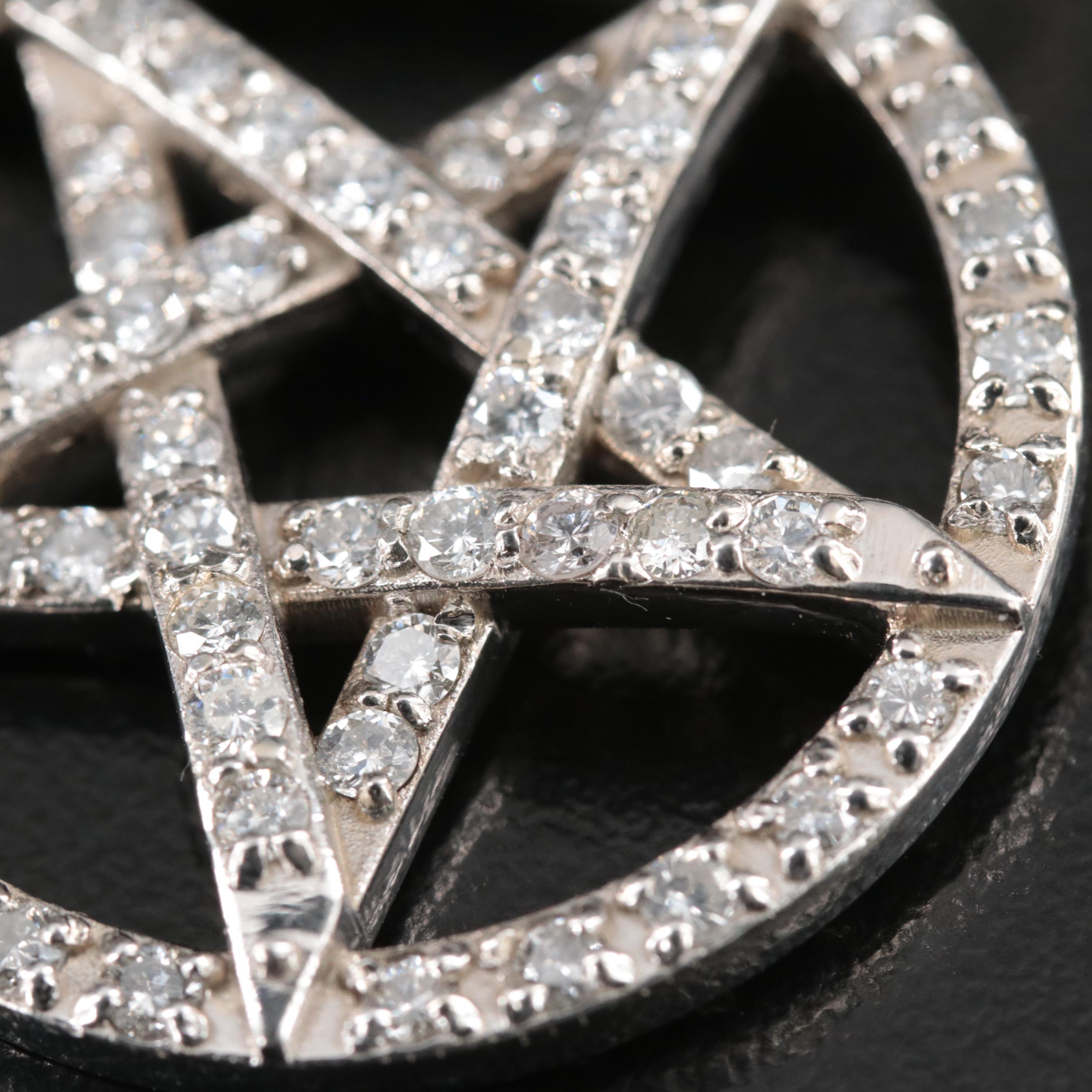 14K 1.89 CTW Diamond Pentagram Pendant