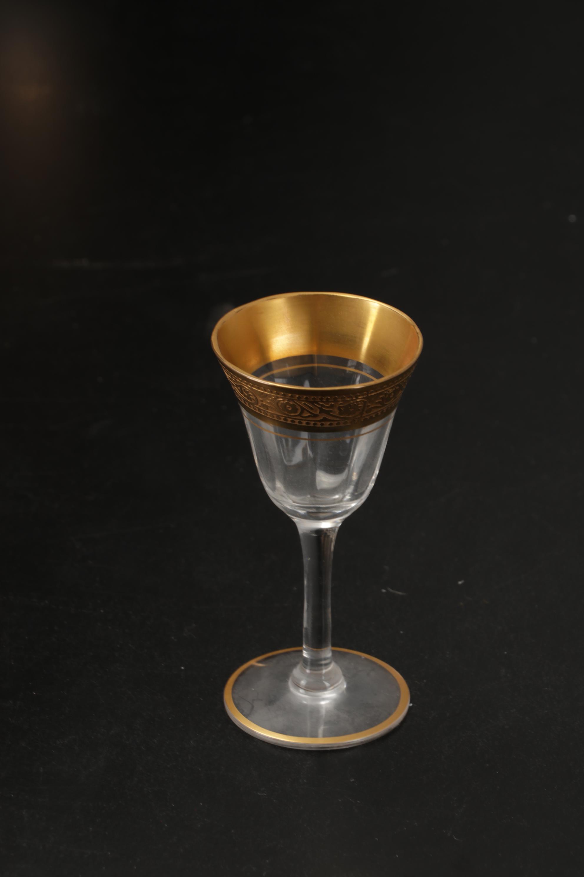 Tiffin-Franciscan "Minton" Gold Encrusted Glass Stemware and More