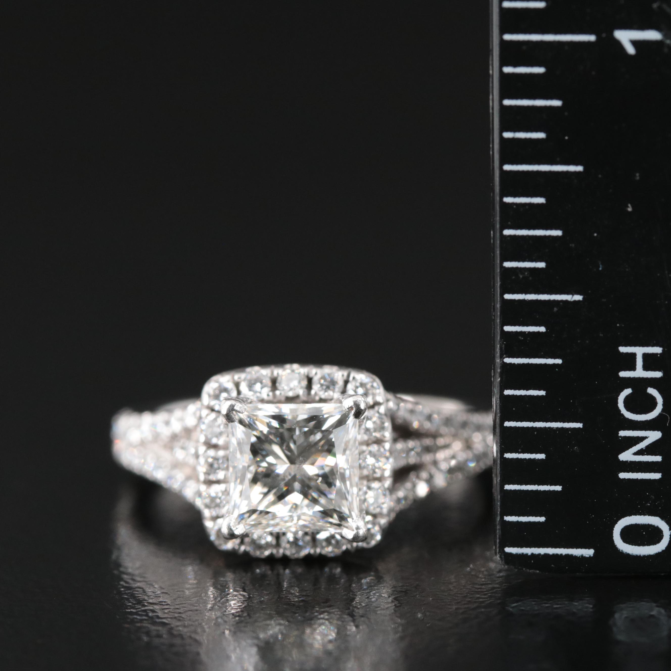 Vera Wang "Love" 14K 2.41 CTW Diamond Ring with GIA Report