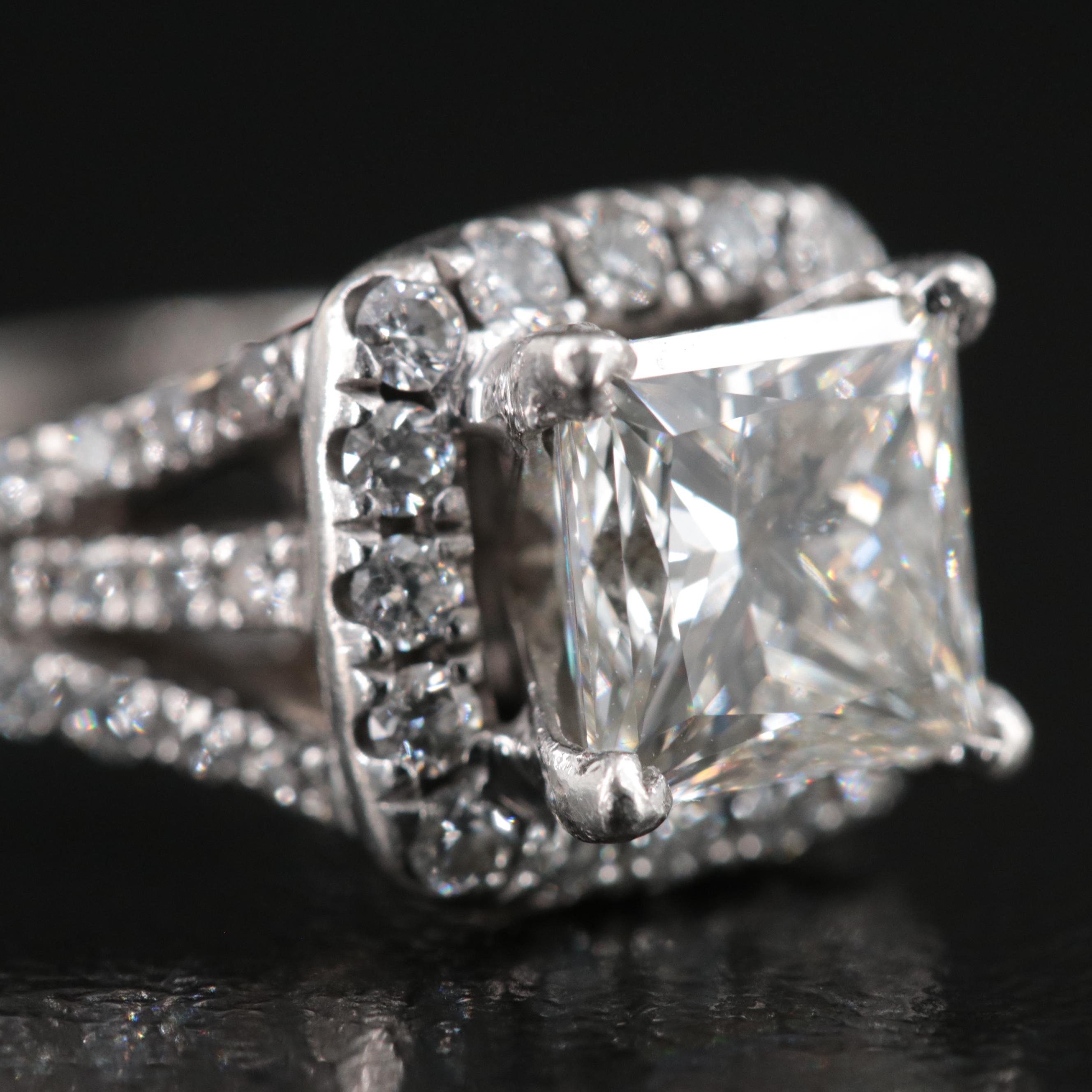 Vera Wang "Love" 14K 2.41 CTW Diamond Ring with GIA Report