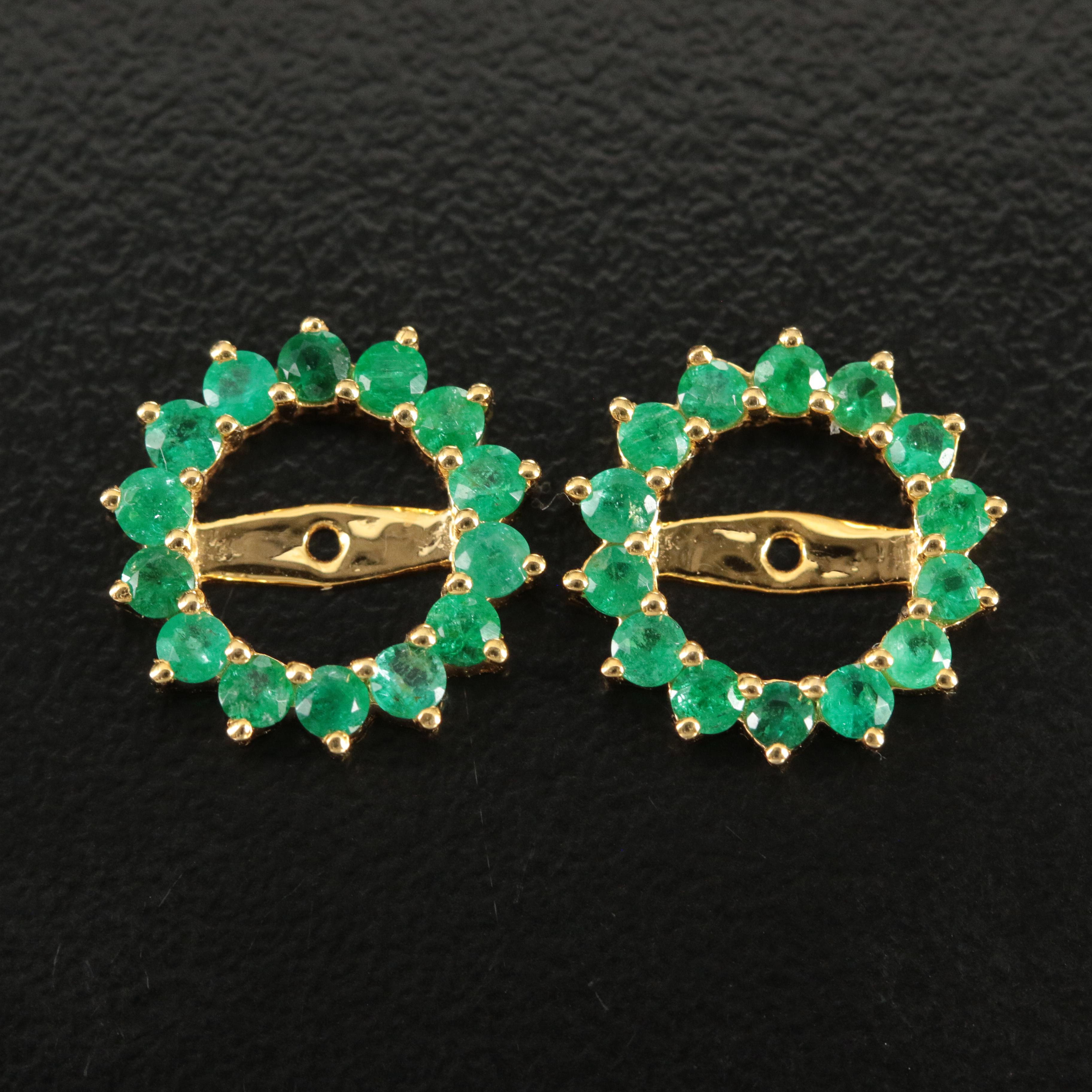 14K Emerald Earring Jackets