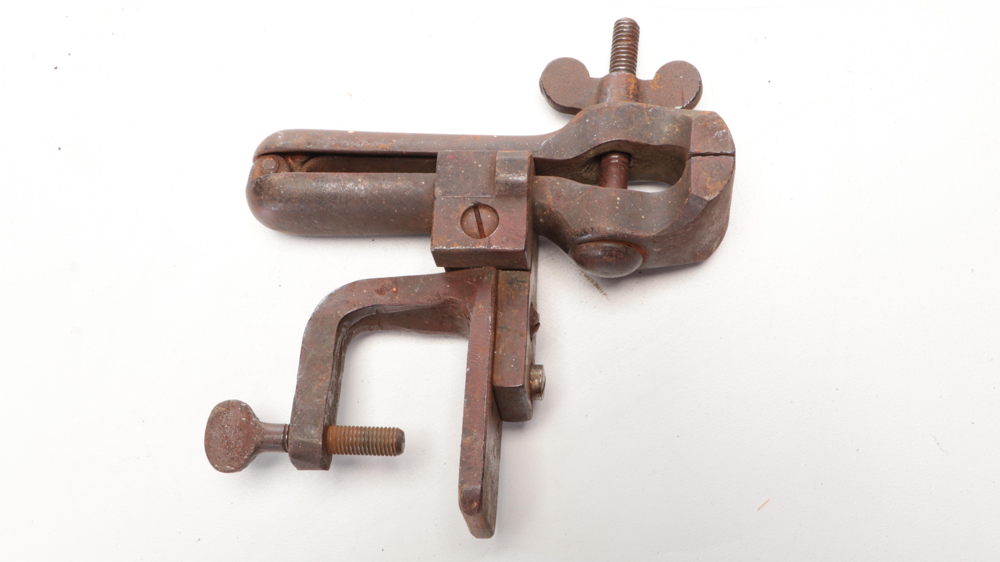 The Hamilton Nutcracker Vice with Cast Iron Bench Vices