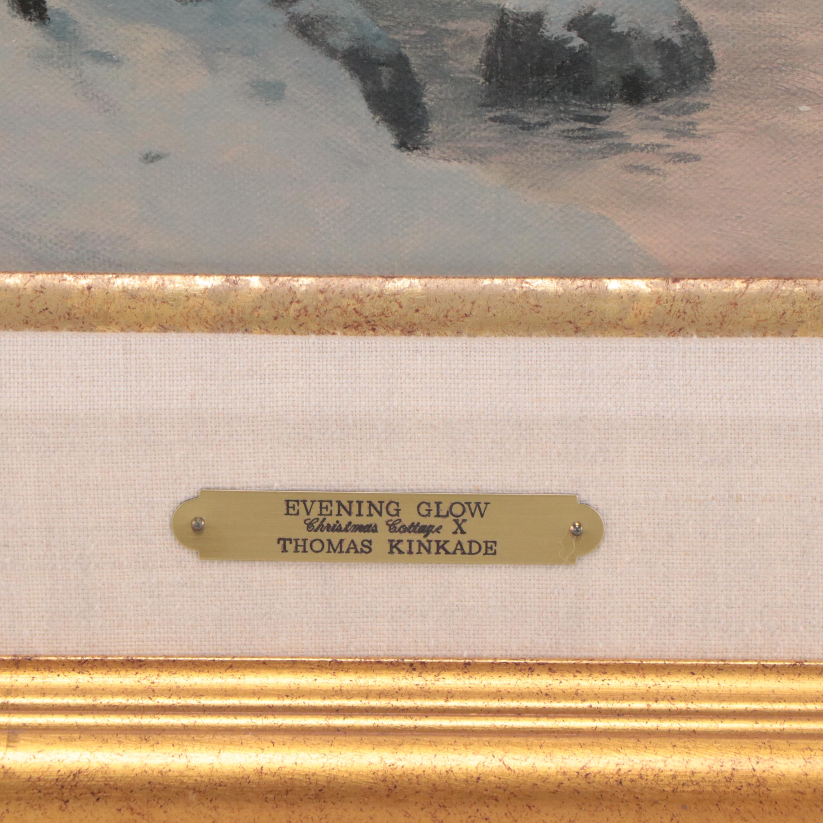 Thomas Kinkade Embellished Offset Lithograph "Evening Glow," 1999