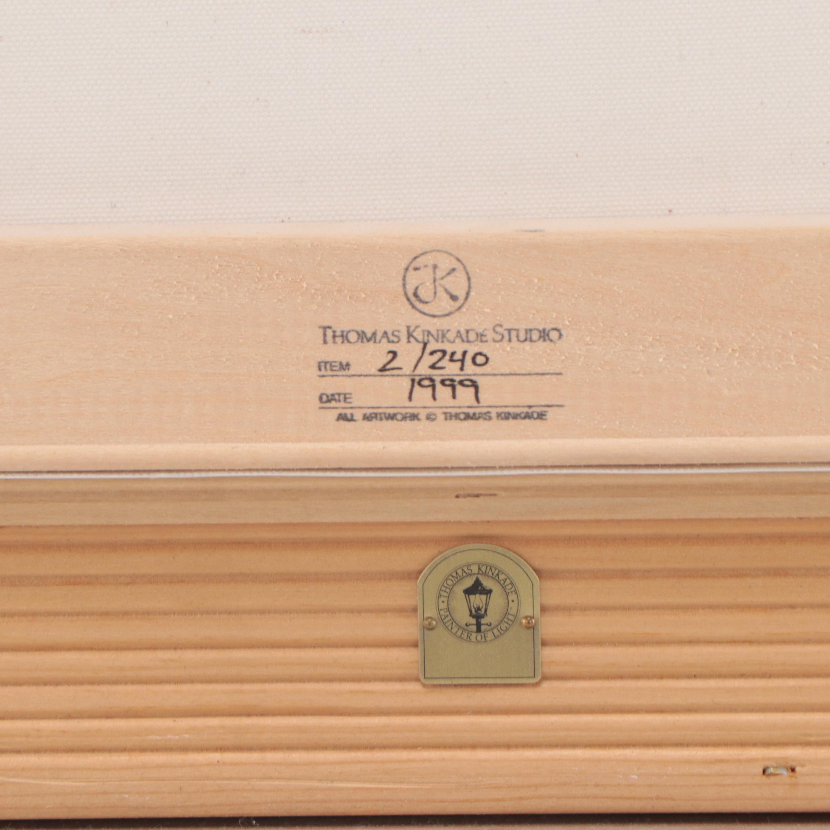 Thomas Kinkade Embellished Offset Lithograph "Evening Glow," 1999