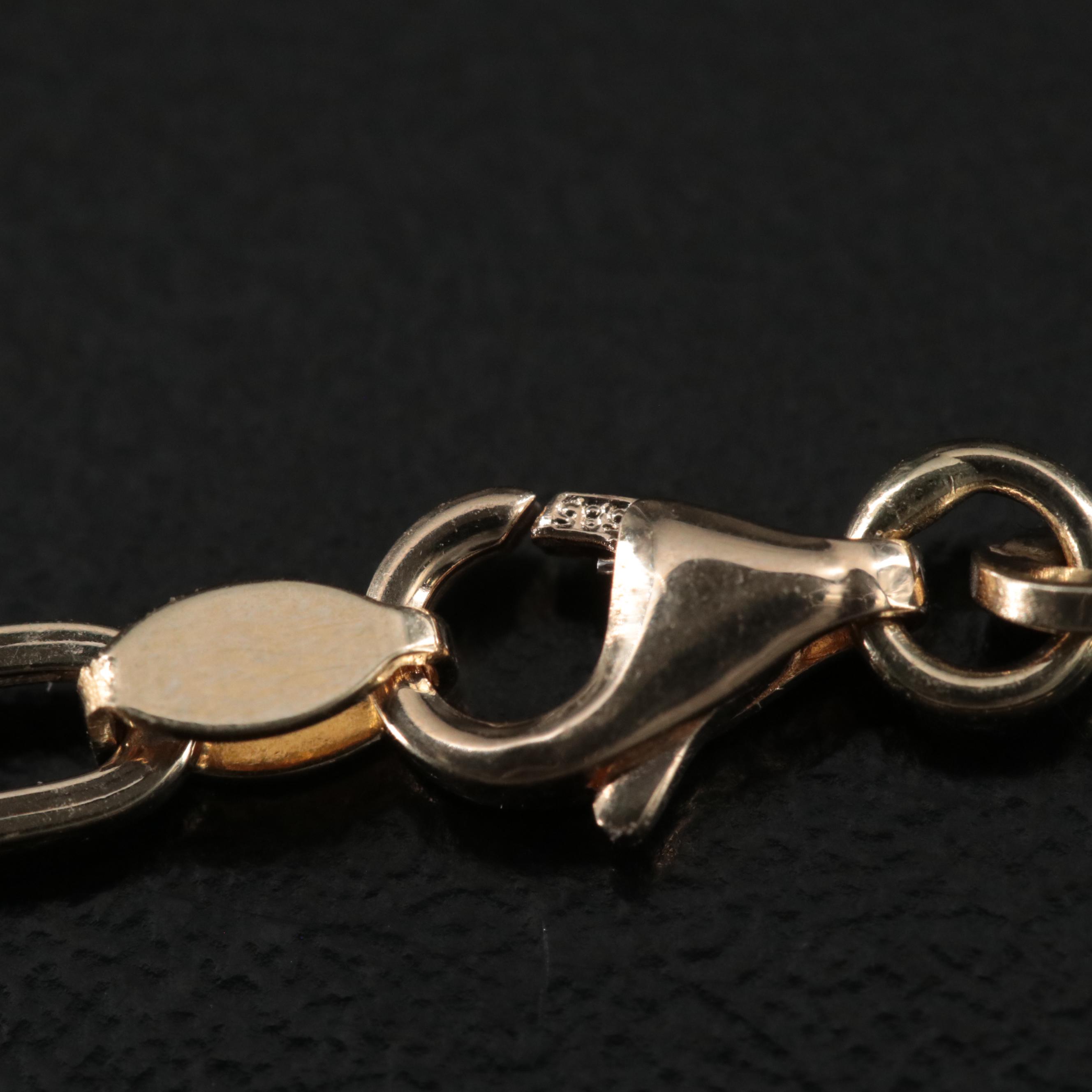 14K Paper Clip Chain Necklace