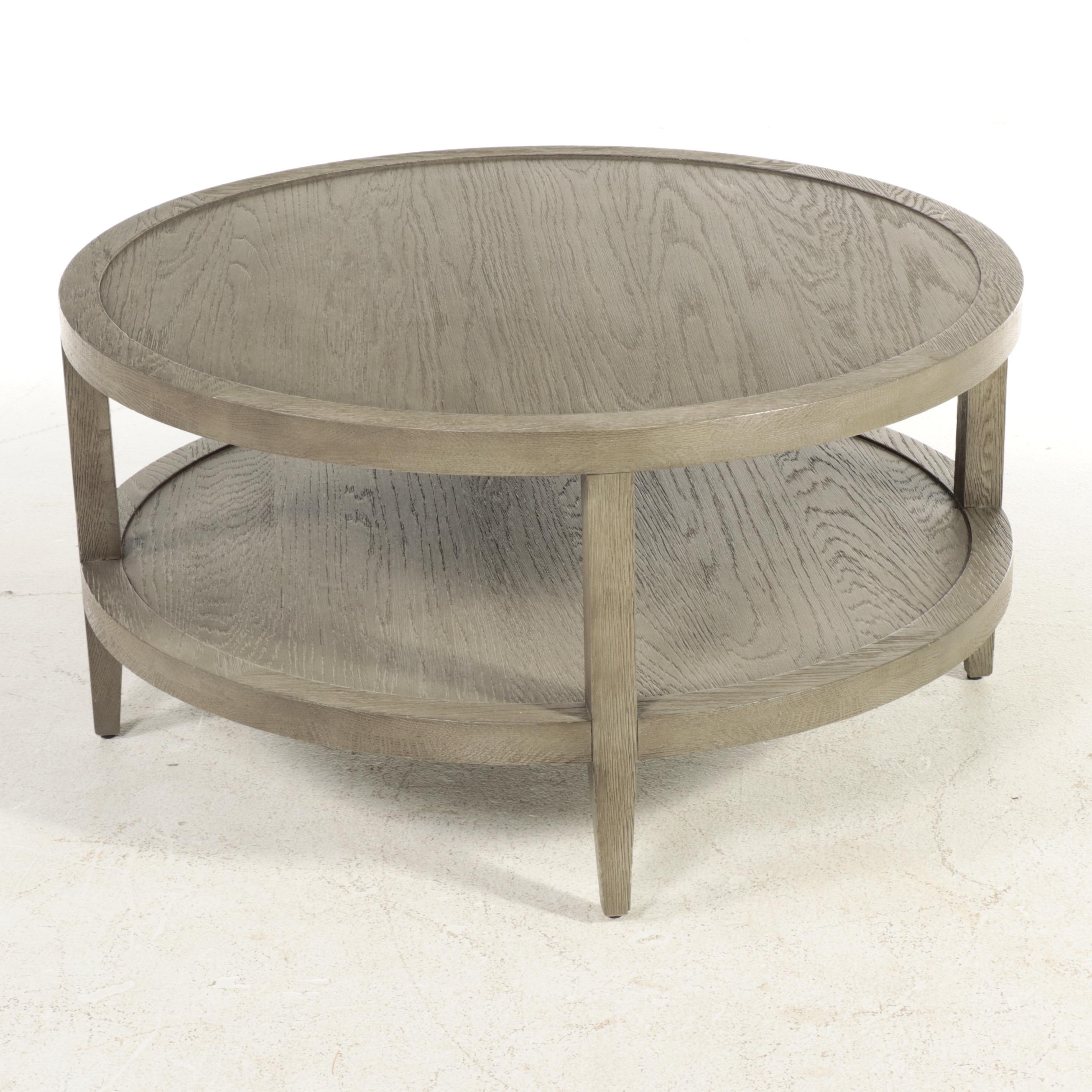 Restoration Hardware Oak Finish Coffee Table EBTH