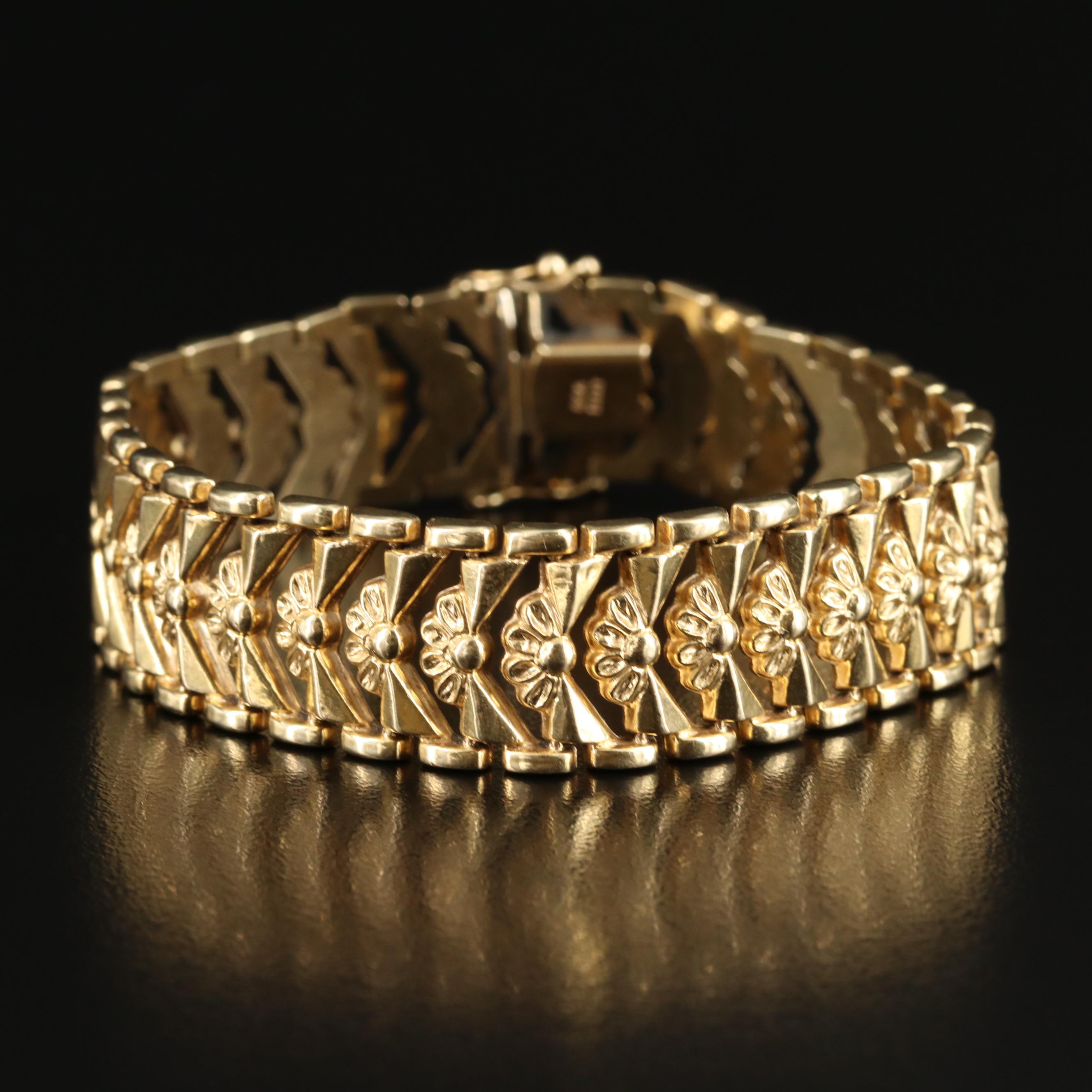 Italian 14K Fancy Link Bracelet