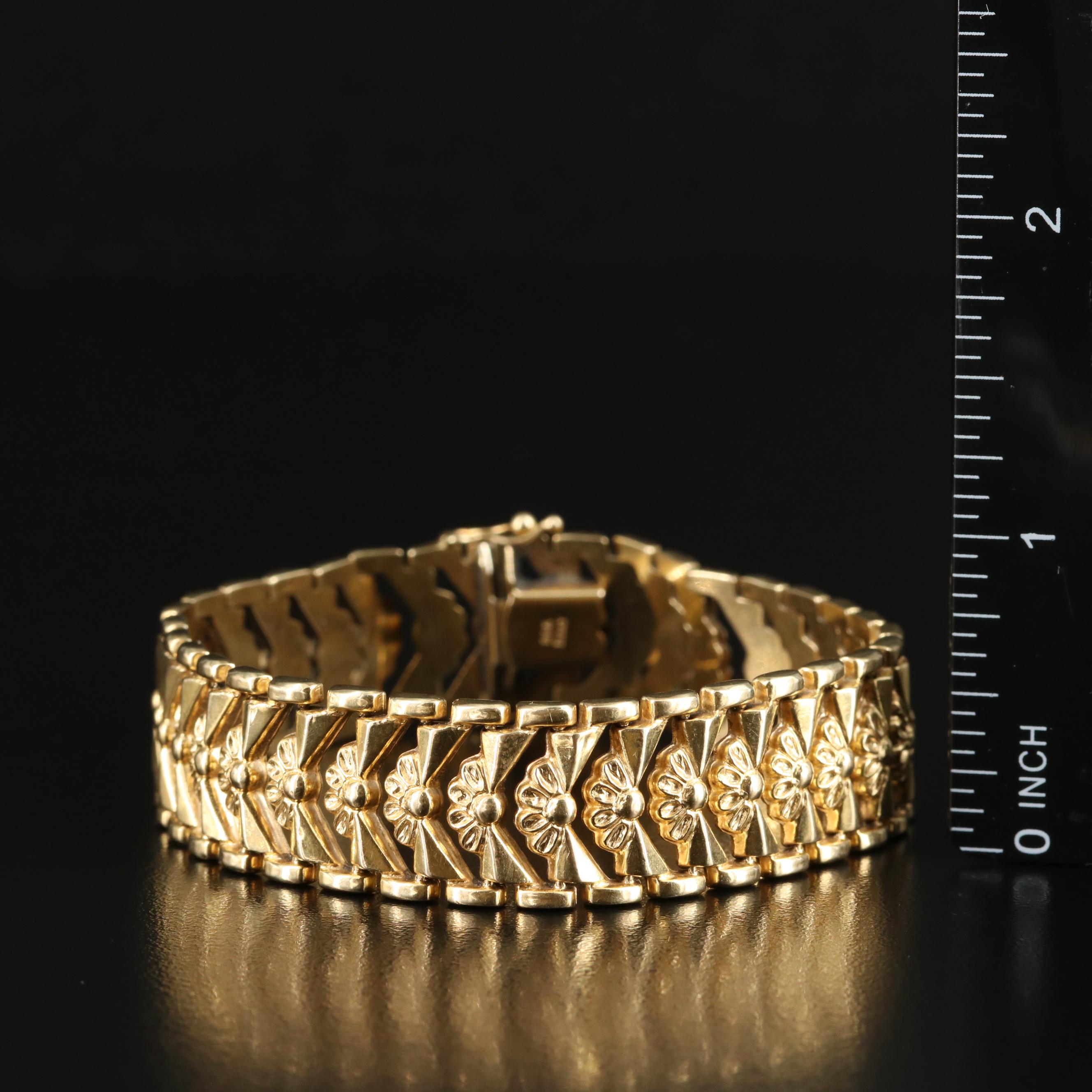 Italian 14K Fancy Link Bracelet