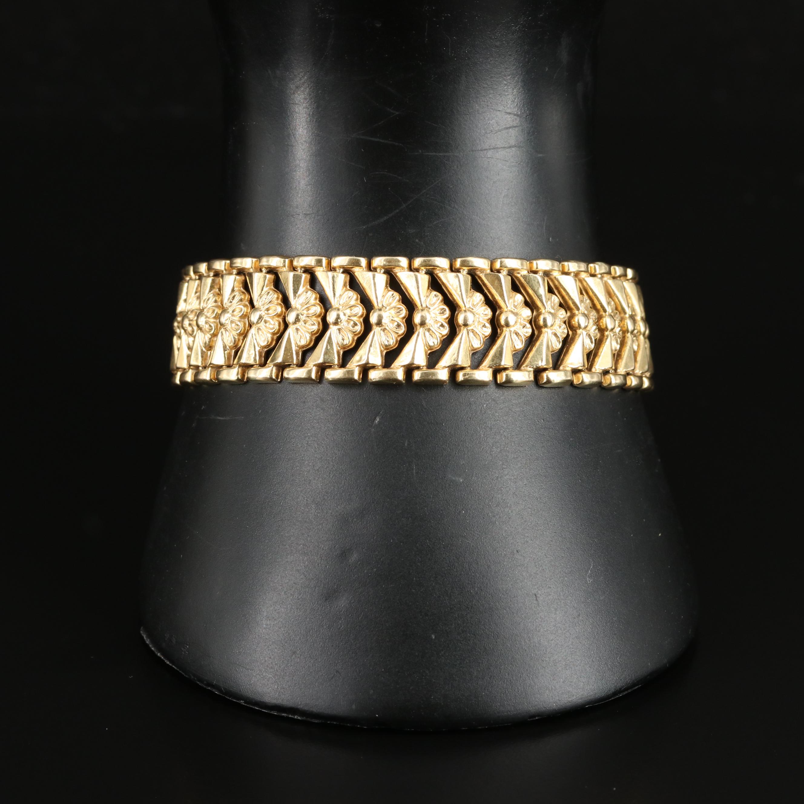 Italian 14K Fancy Link Bracelet