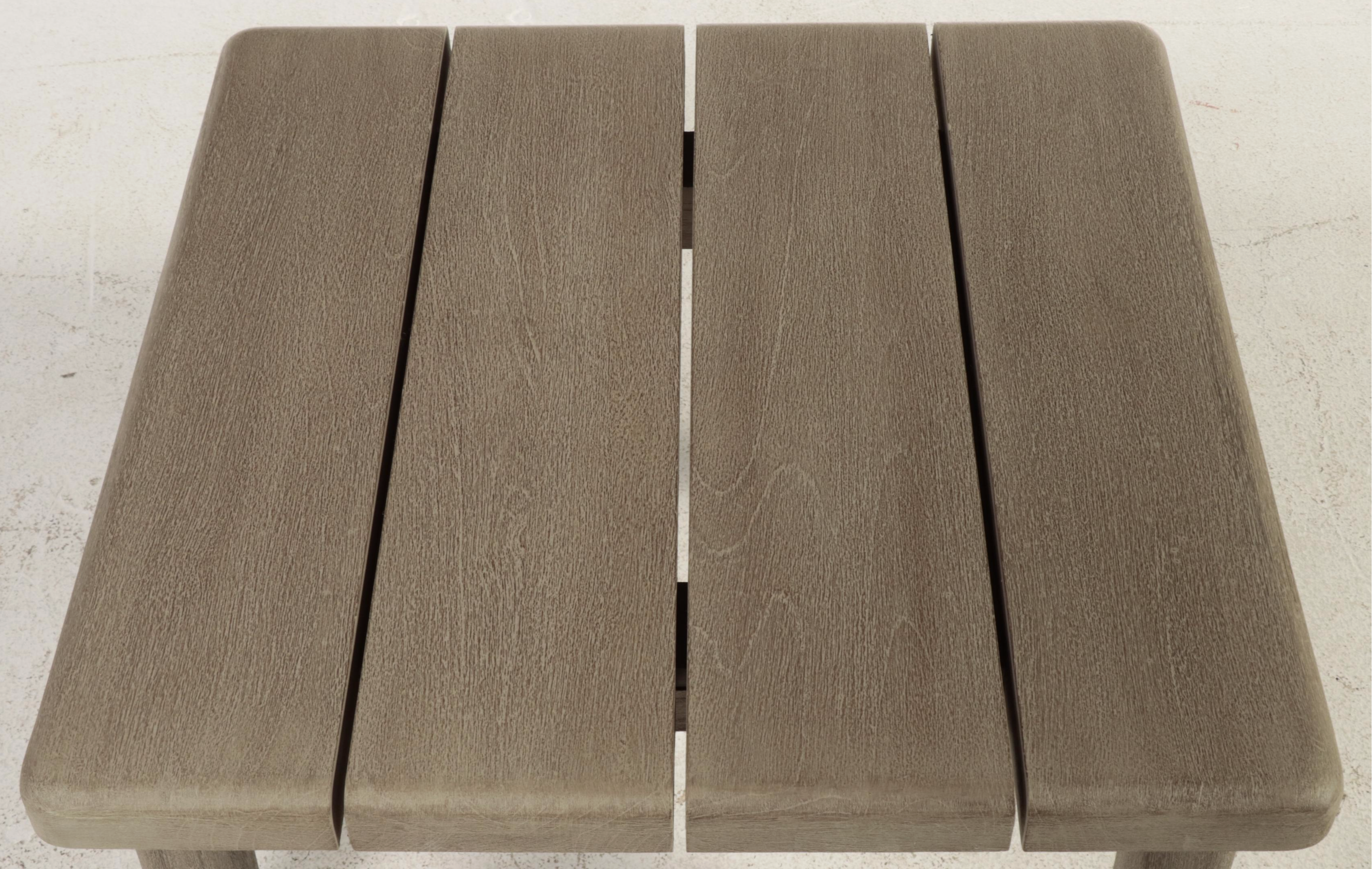 Restoration Hardware Slatted Wood Patio Accent Tables