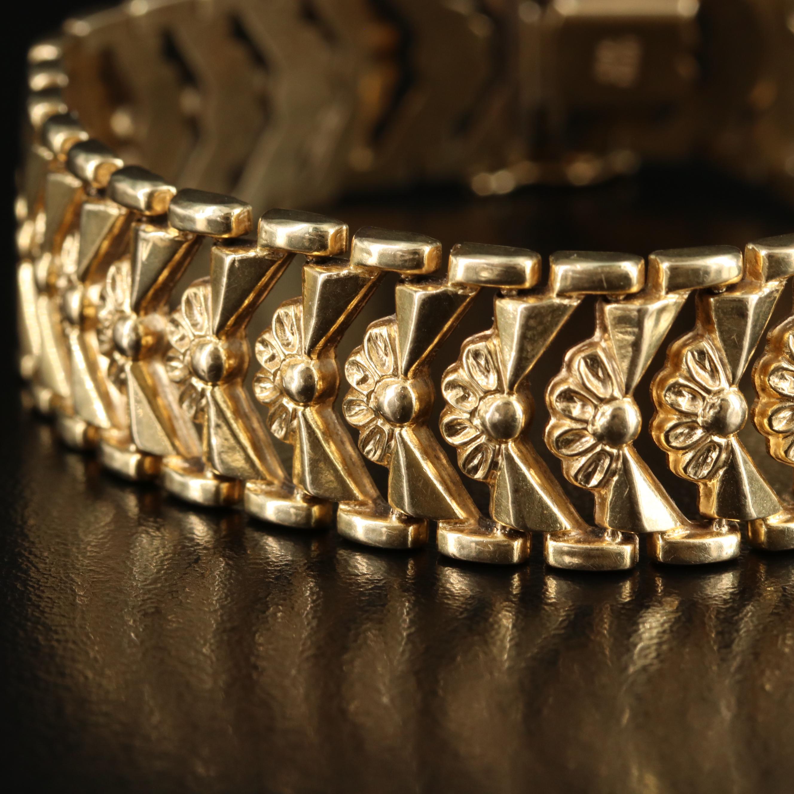Italian 14K Fancy Link Bracelet