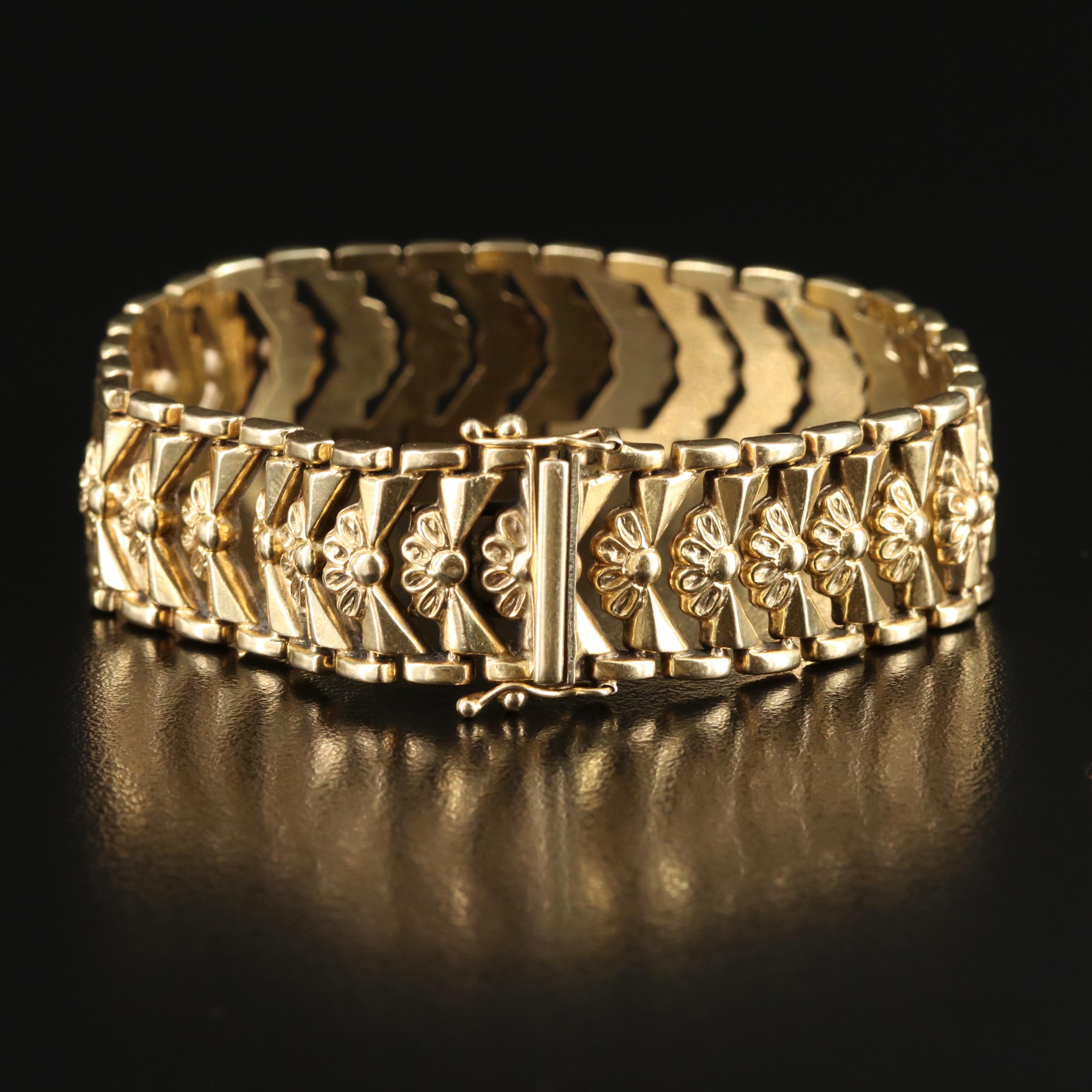 Italian 14K Fancy Link Bracelet