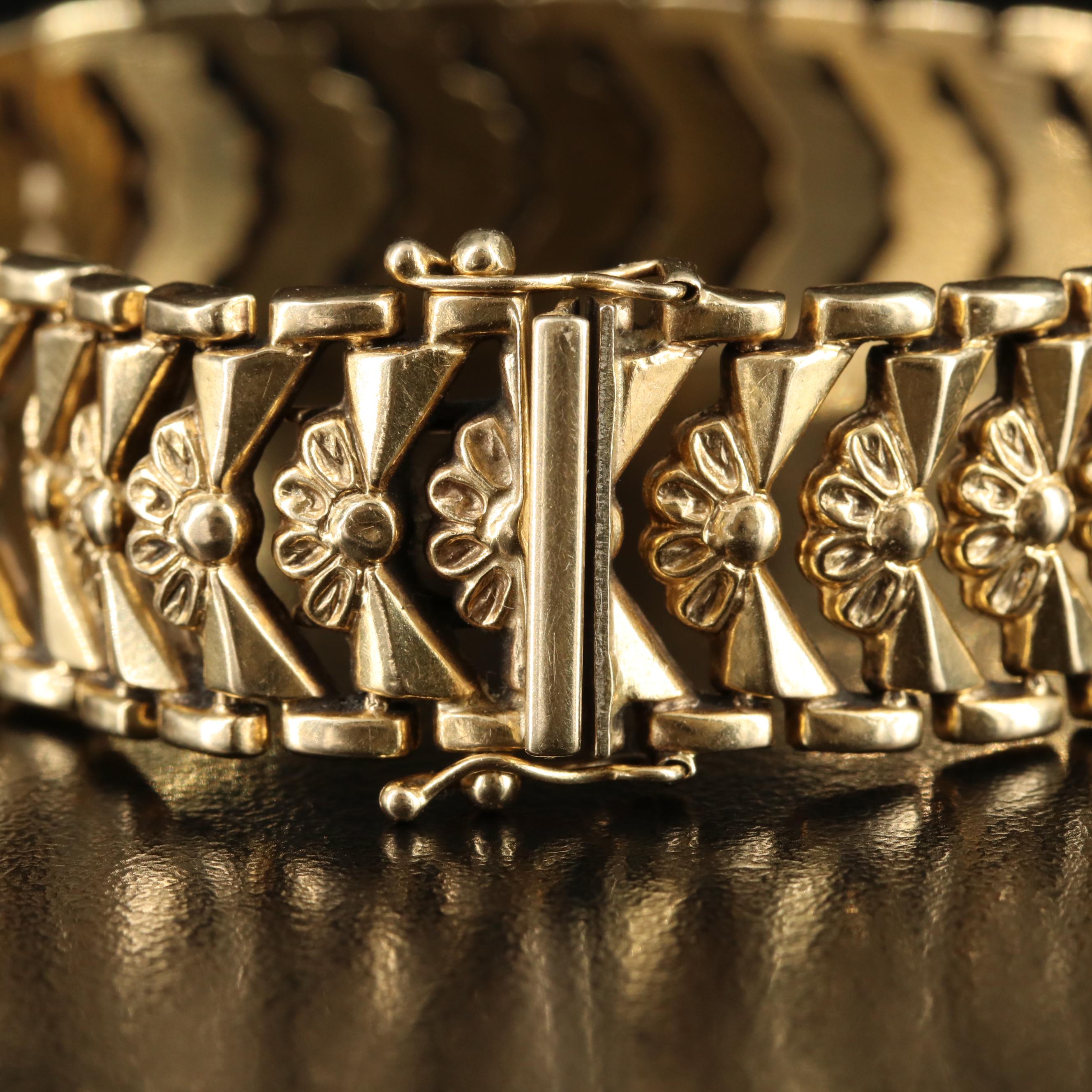 Italian 14K Fancy Link Bracelet