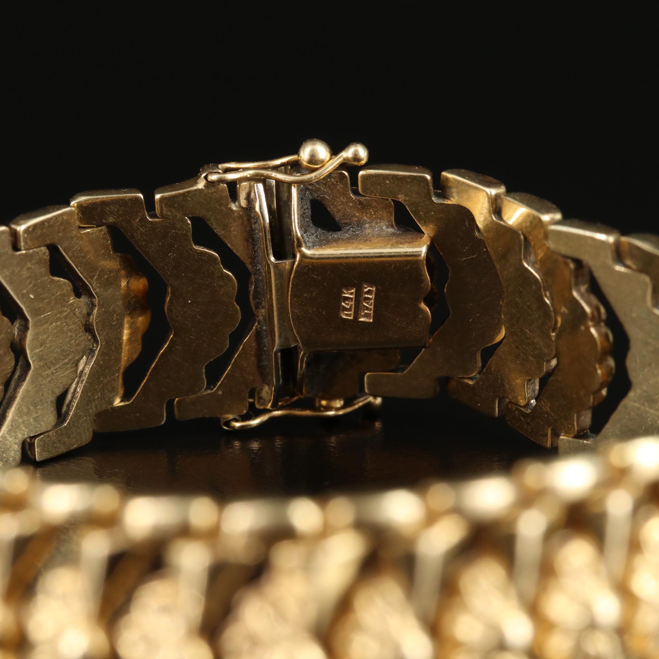 Italian 14K Fancy Link Bracelet