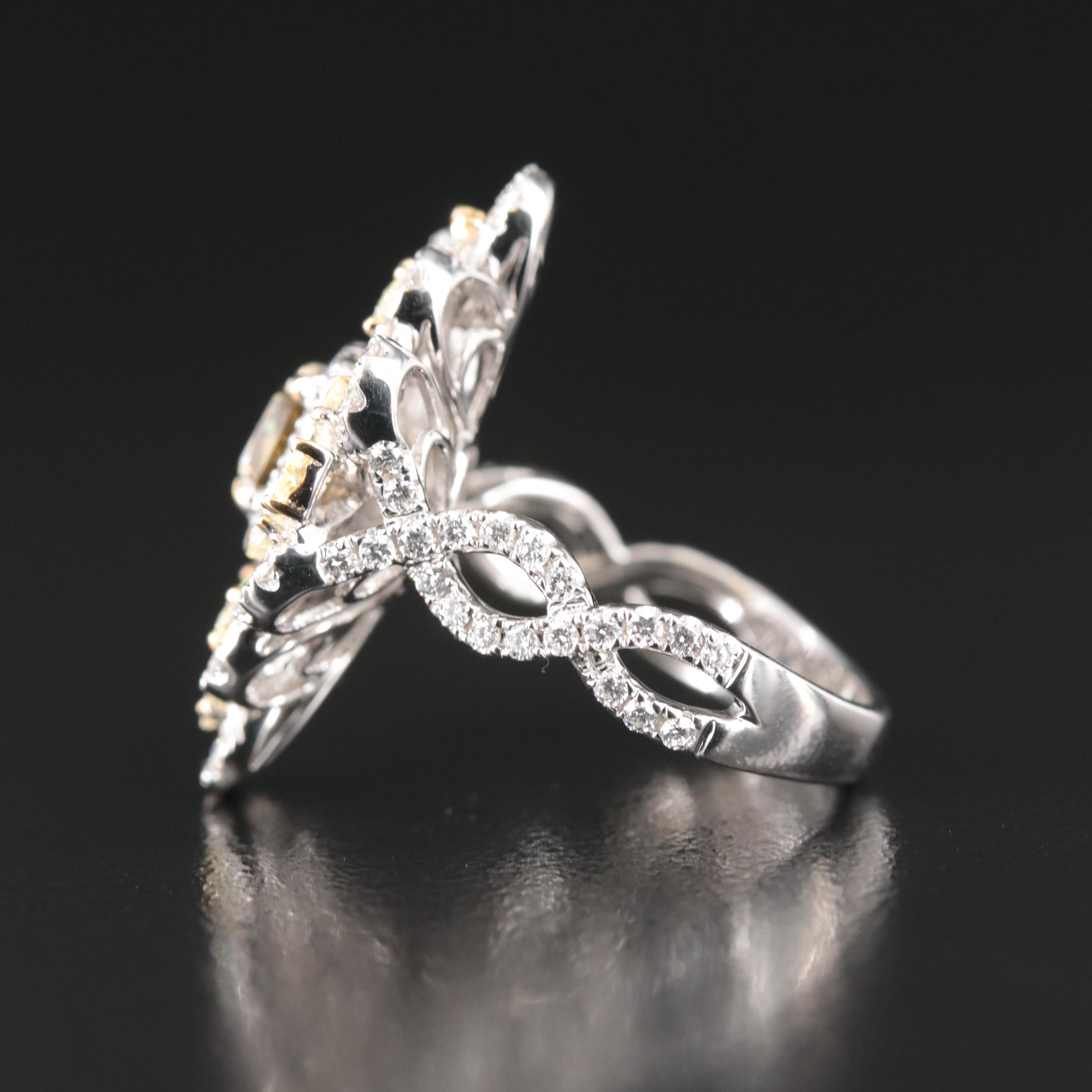 Modani Jewels 18K 3.08 CTW Diamond Ring Including Fancy Color Diamonds