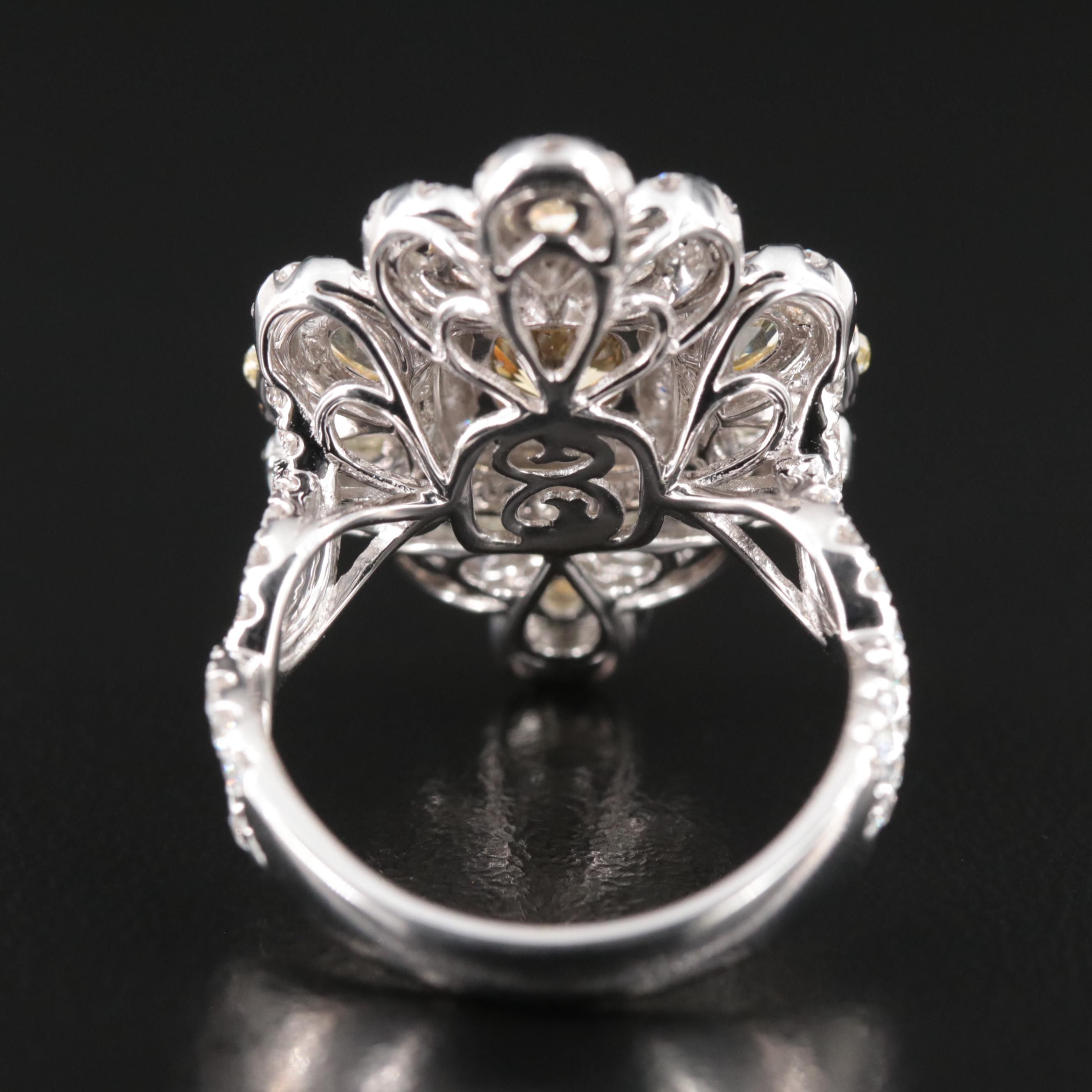 Modani Jewels 18K 3.08 CTW Diamond Ring Including Fancy Color Diamonds