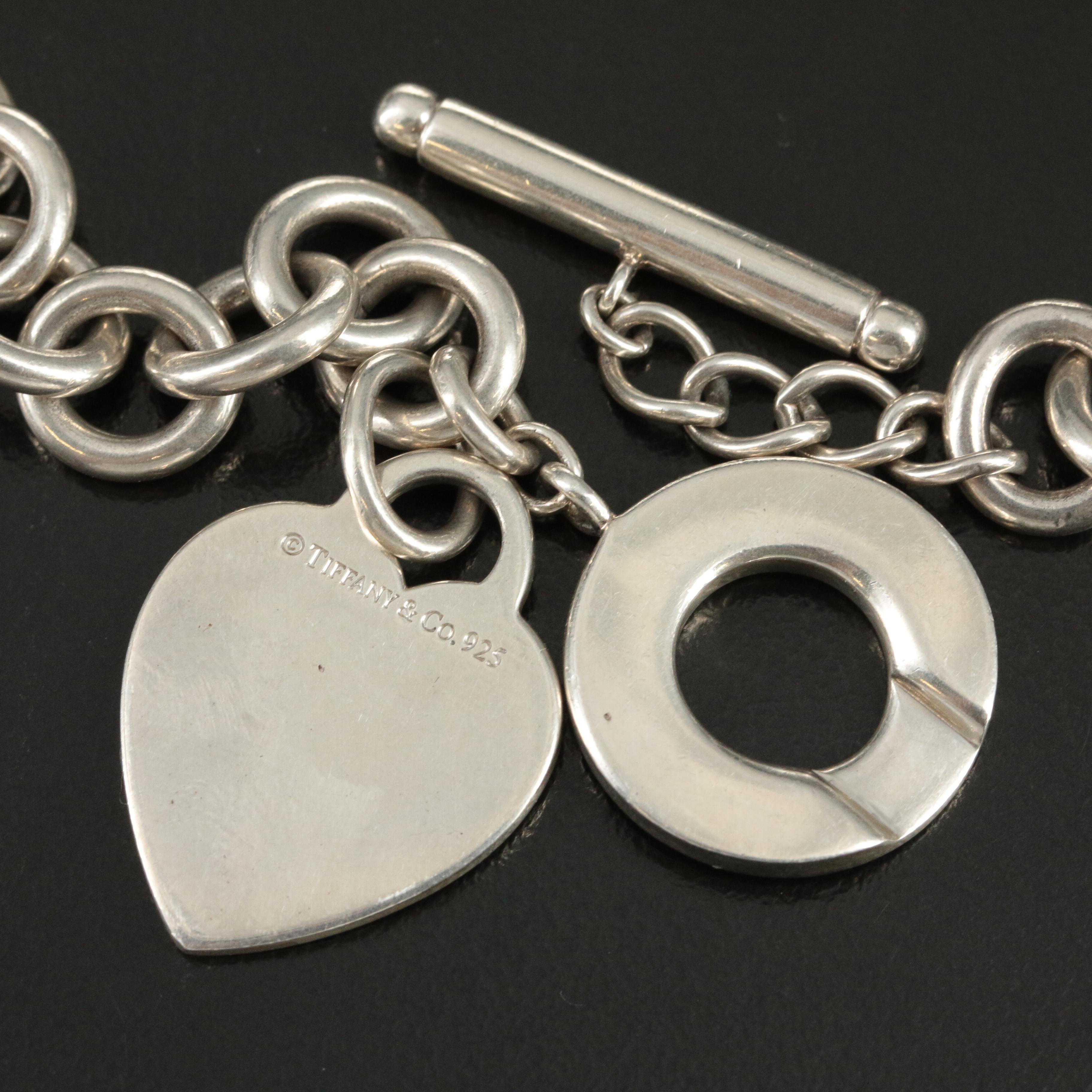 Tiffany & Co. Sterling Heart Tag Toggle Necklace