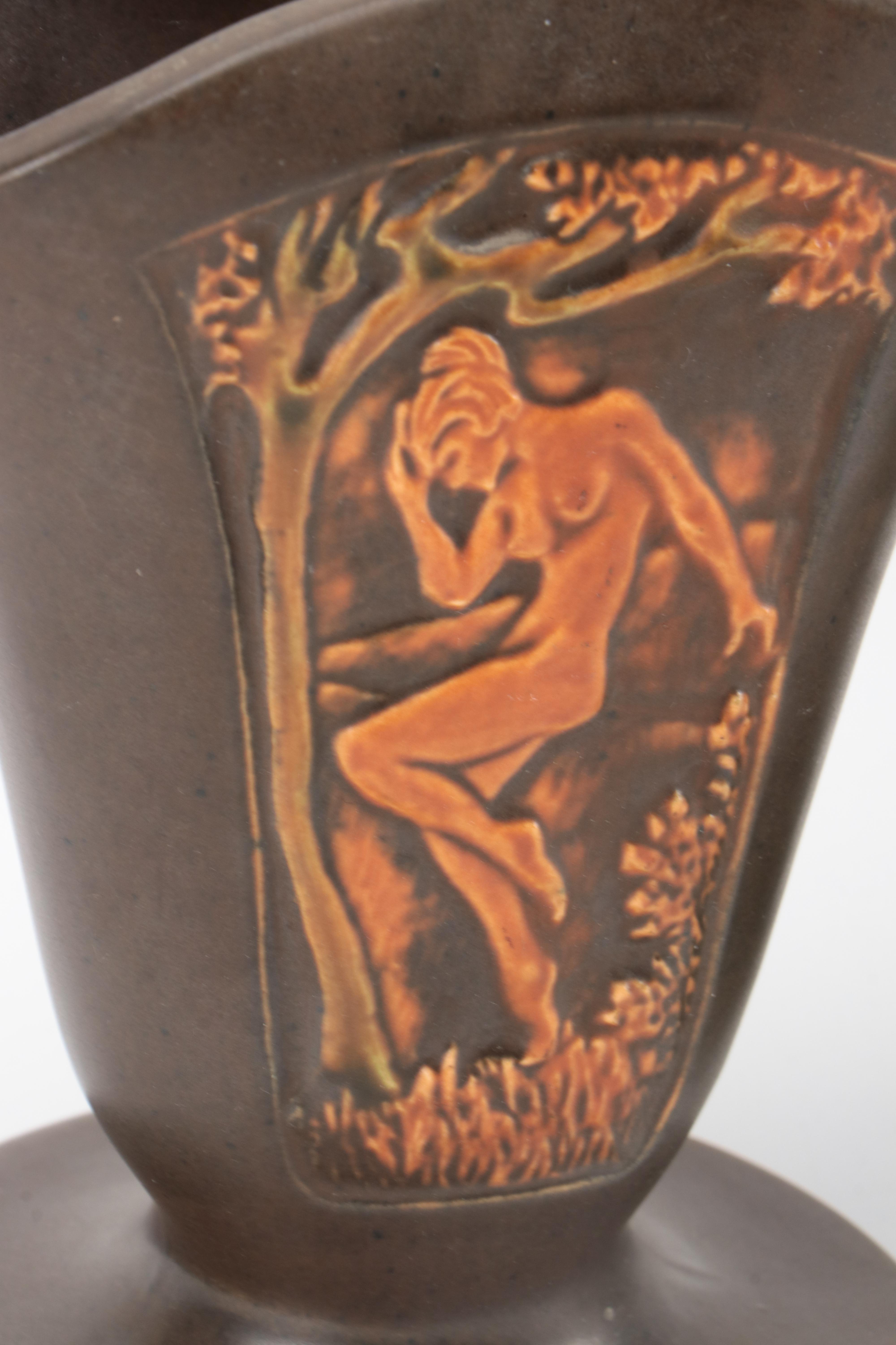 Roseville Pottery Ceramic Wall Pockets and "Rosecraft" Panel Vases