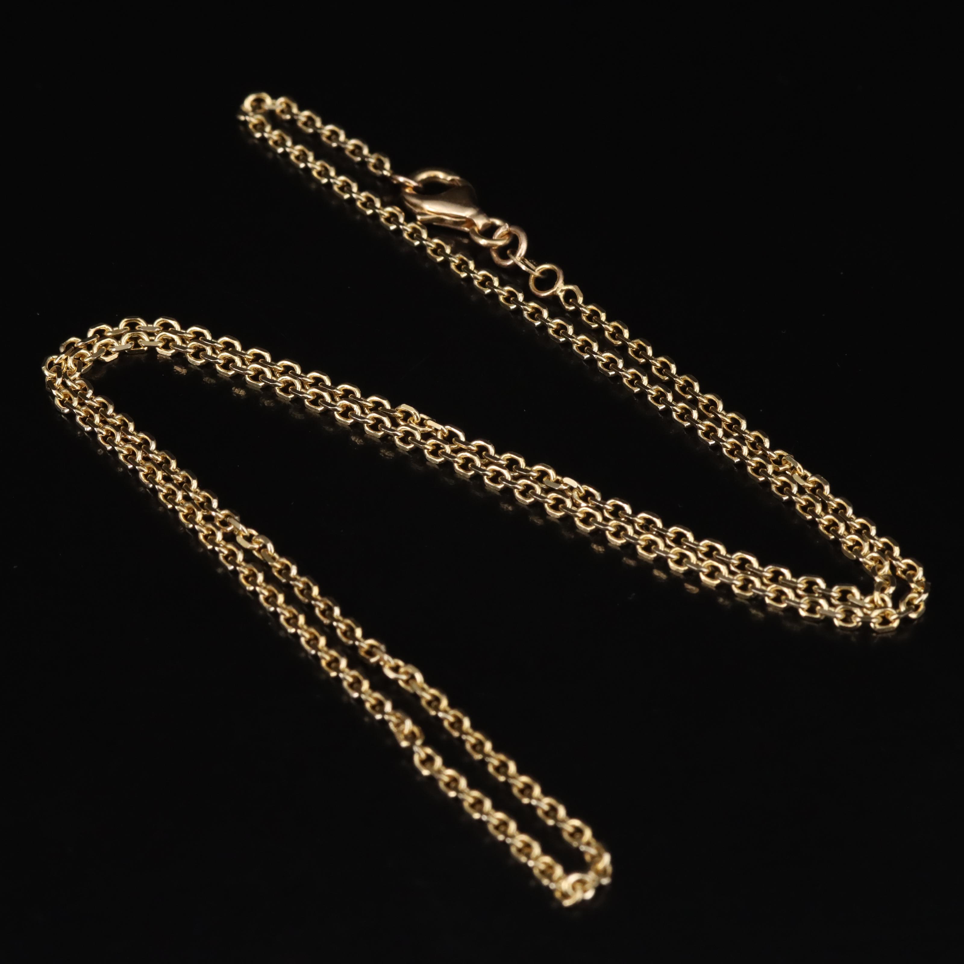 14K Cable Link Necklace