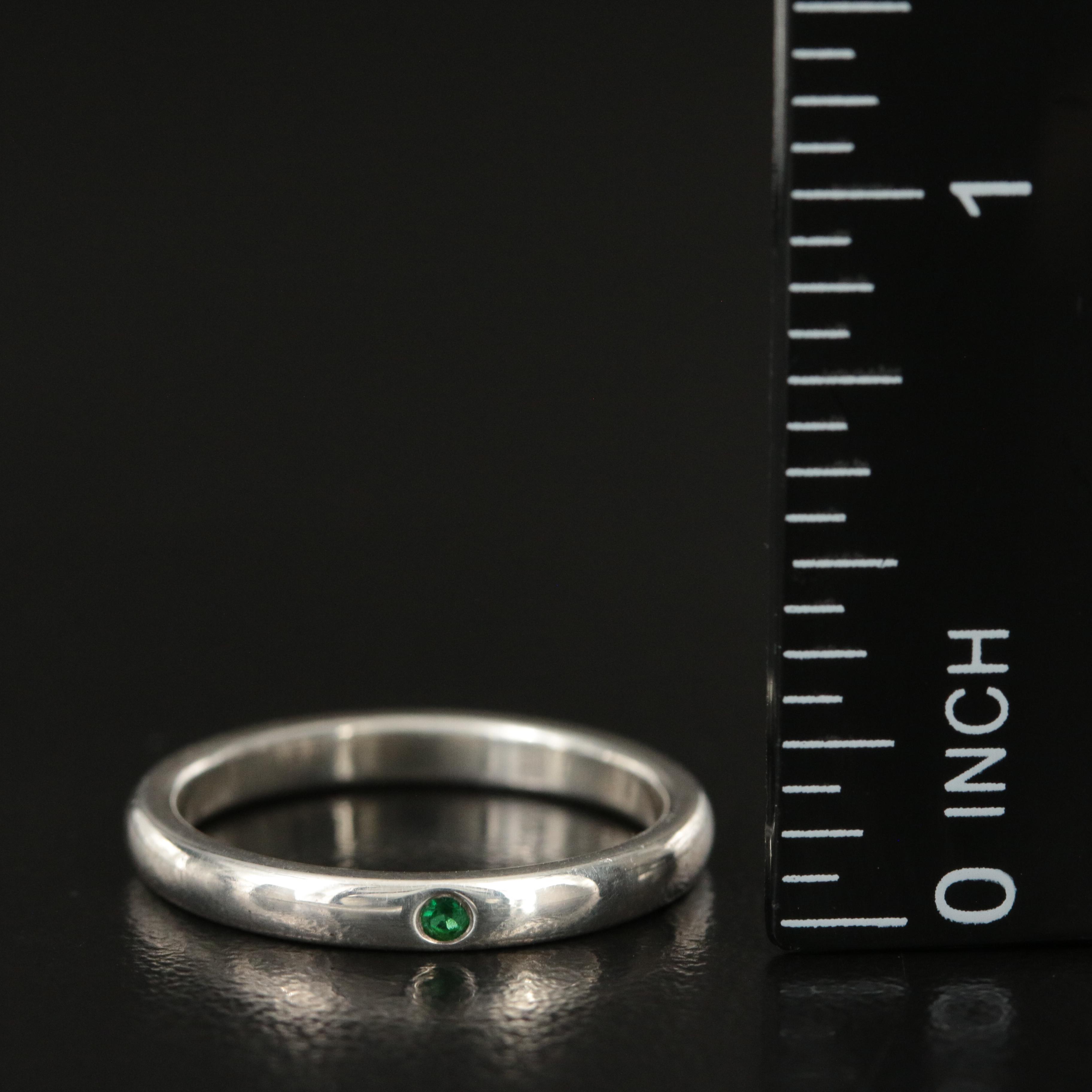 Elsa Peretti for Tiffany & Co. Sterling Tsavorite Stacking Ring