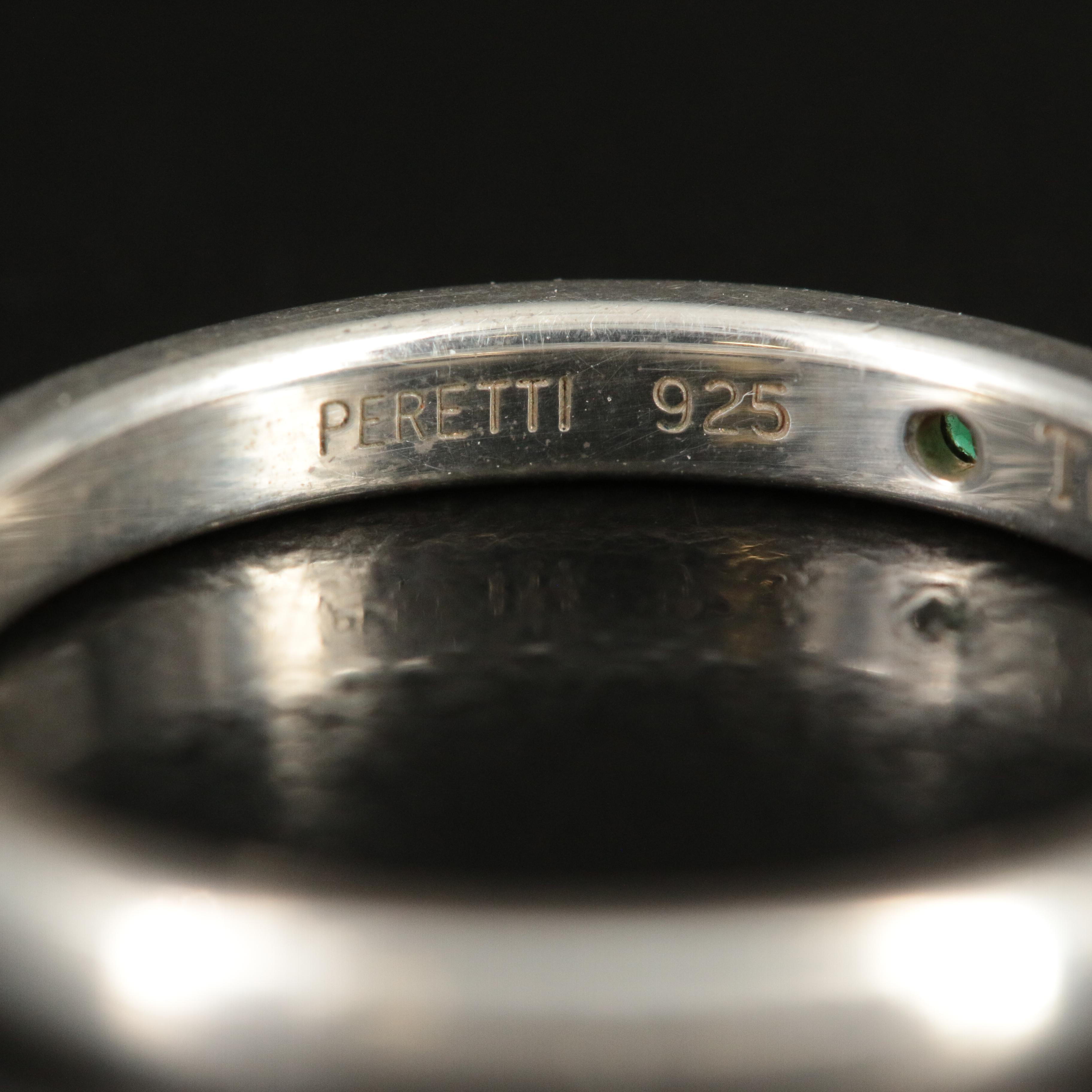 Elsa Peretti for Tiffany & Co. Sterling Tsavorite Stacking Ring