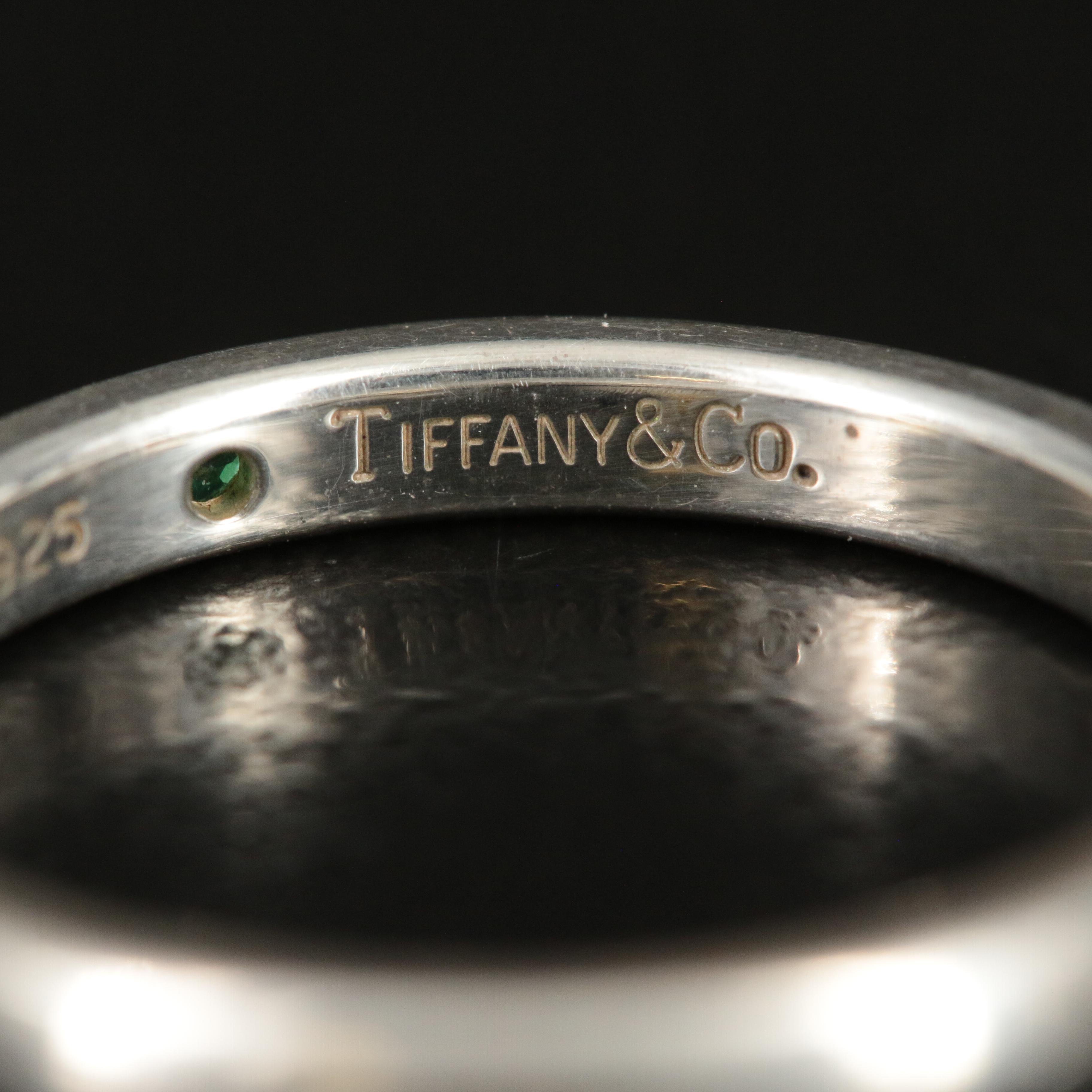 Elsa Peretti for Tiffany & Co. Sterling Tsavorite Stacking Ring