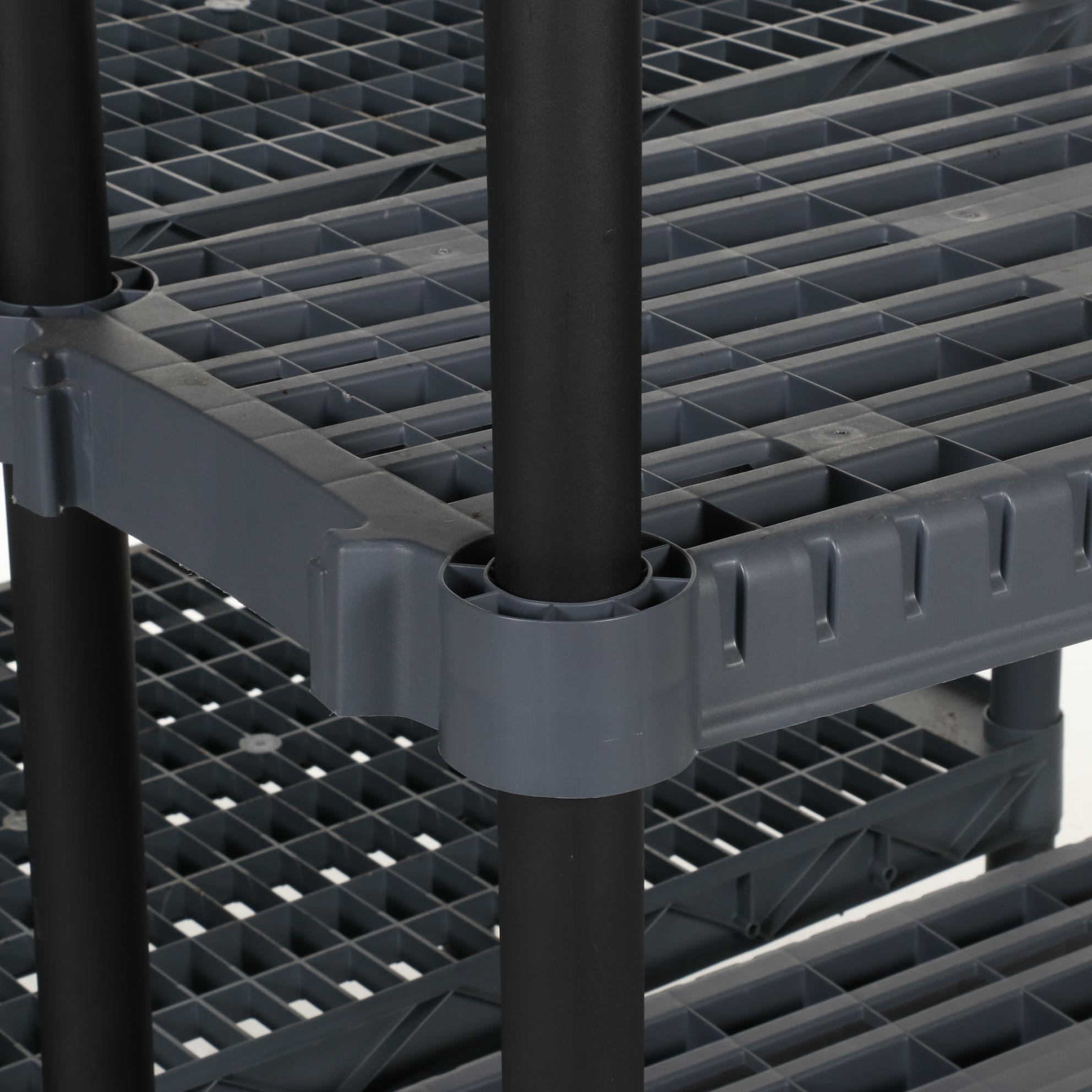 Three Modular Plastic Shelving Units