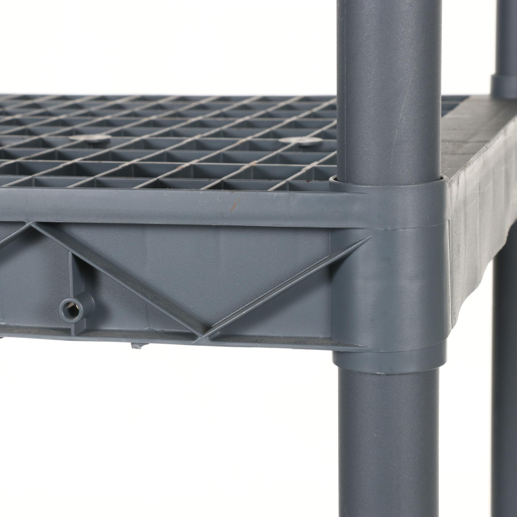 Three Modular Plastic Shelving Units