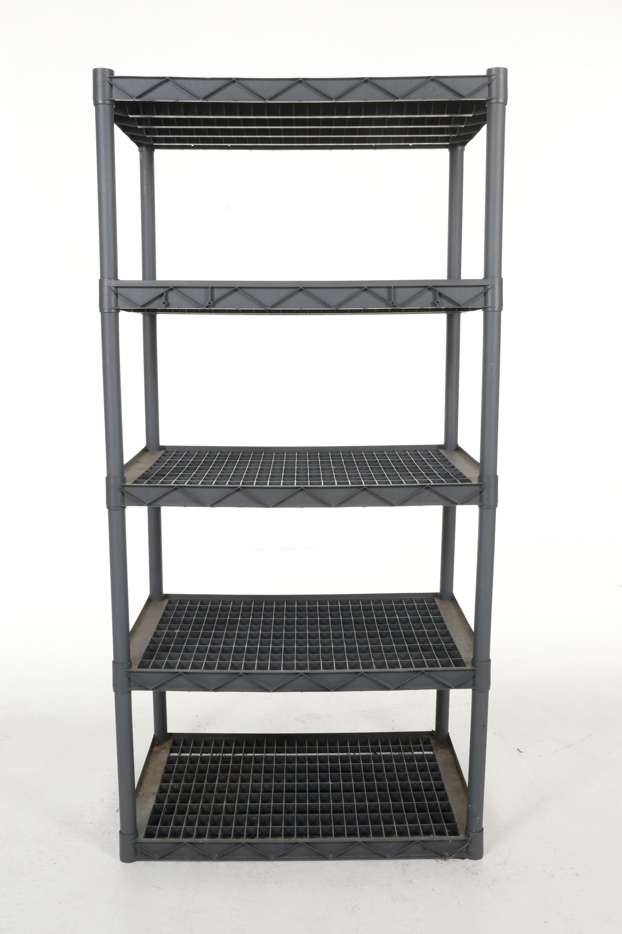 Three Modular Plastic Shelving Units