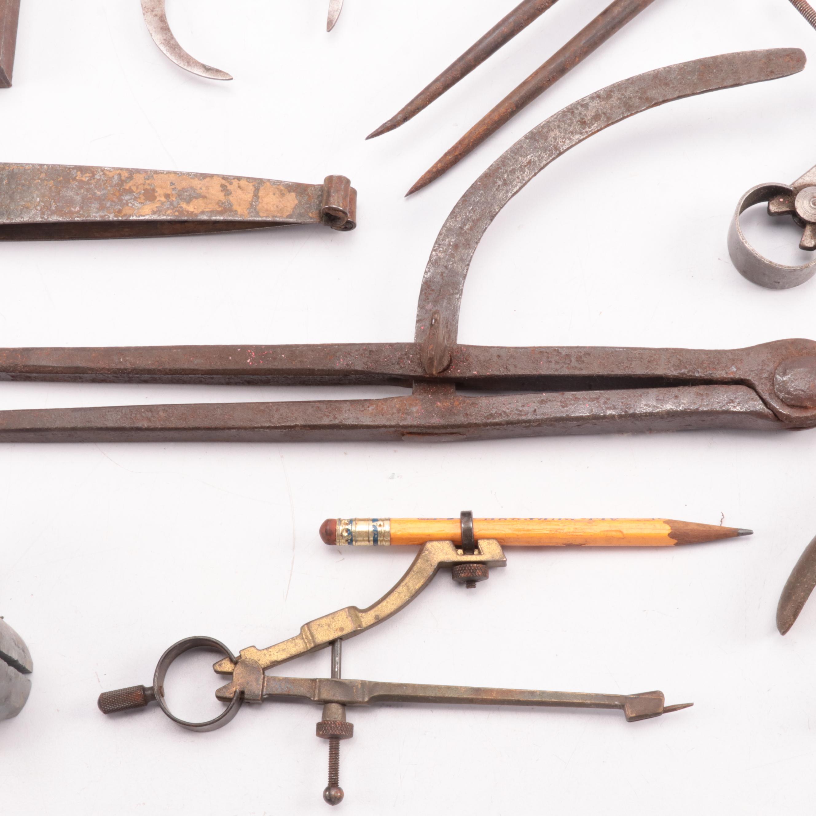 Iron Compasses, Calipers and More Machinist Tools