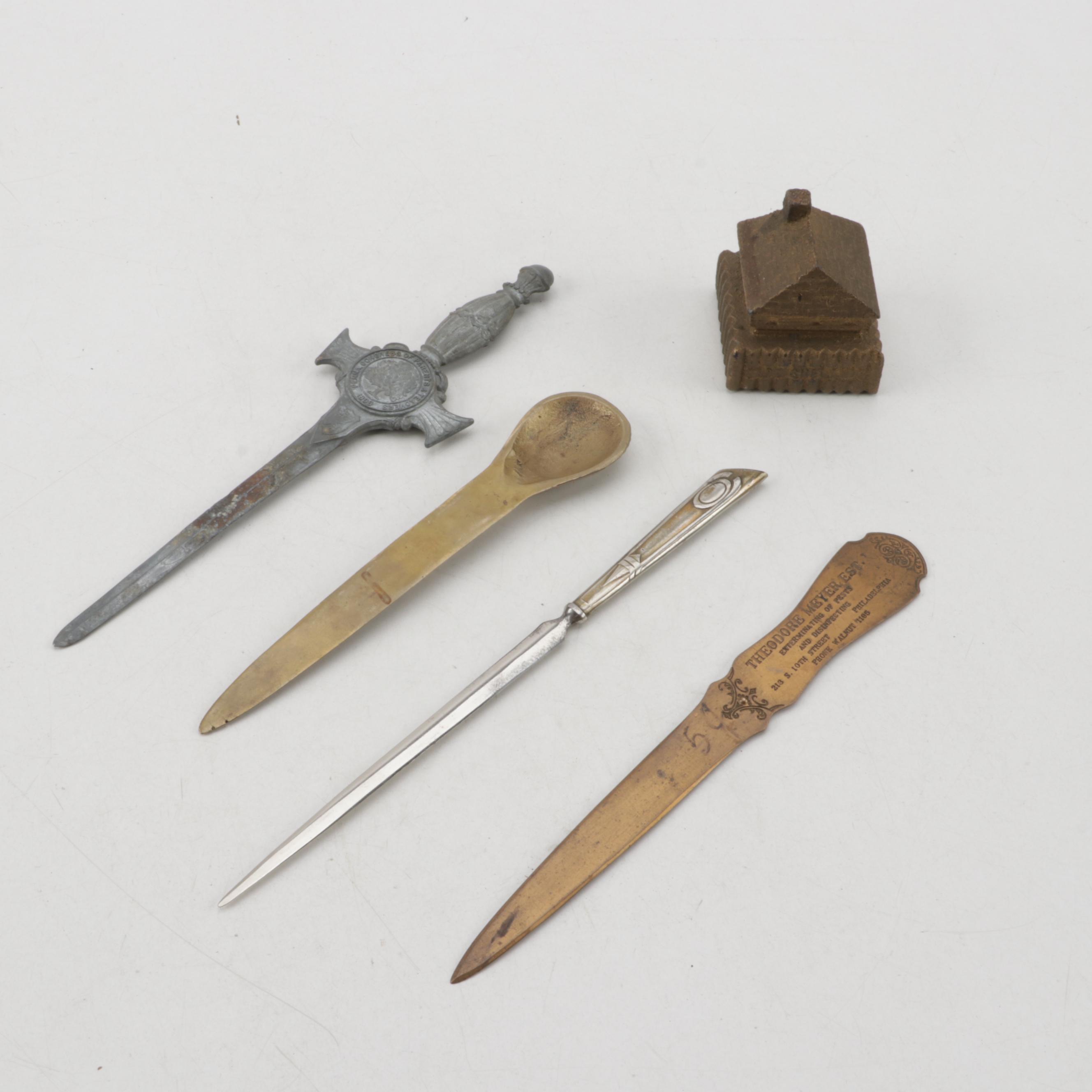 Metal Arts Co. Bronze Letter Opener with Other Letter Openers and More