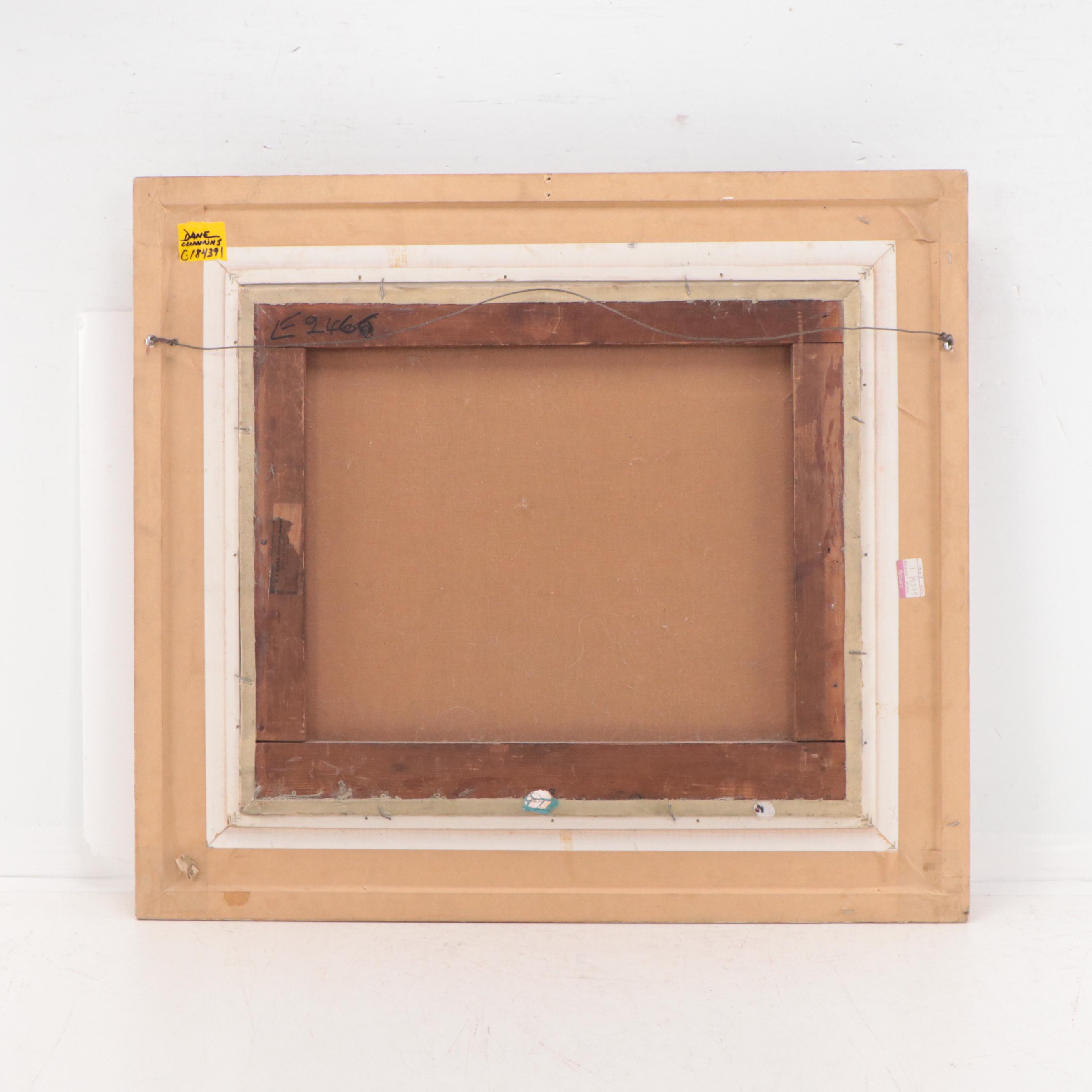 Oil Painting of Victorian Children Reading, Late 19th Century